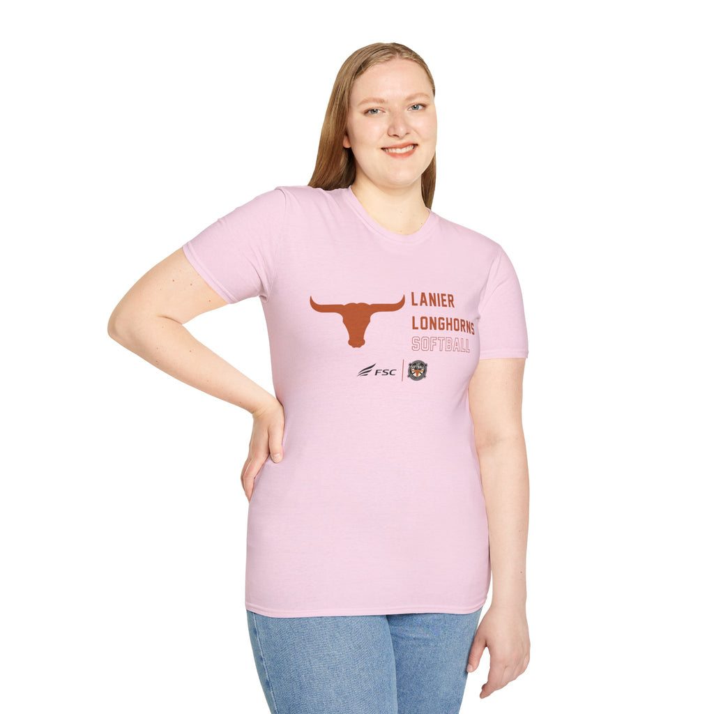 LAA Longhorns Softball T-Shirt — Team Logo Summer Tee