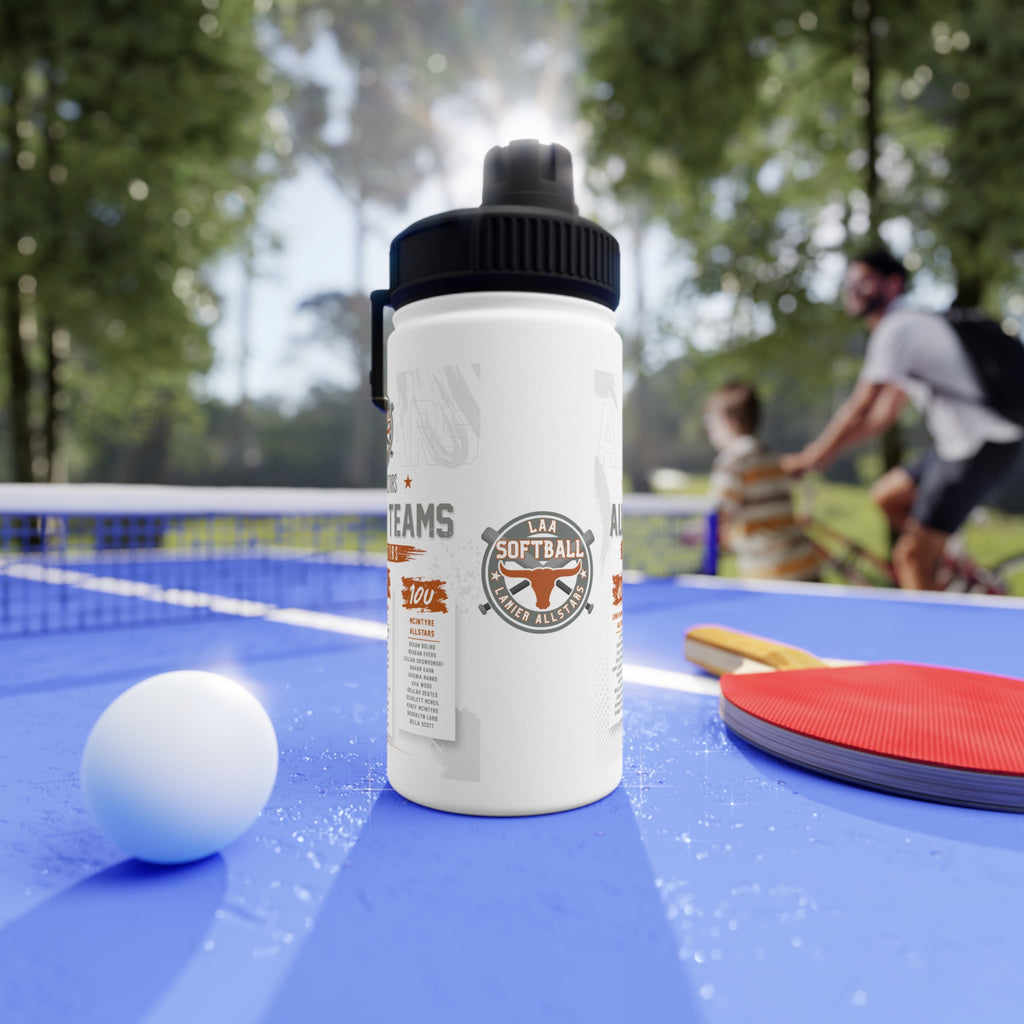 LAA Lanier All-Stars Sports Bottle - Softball Team Stainless Steel Water Bottle