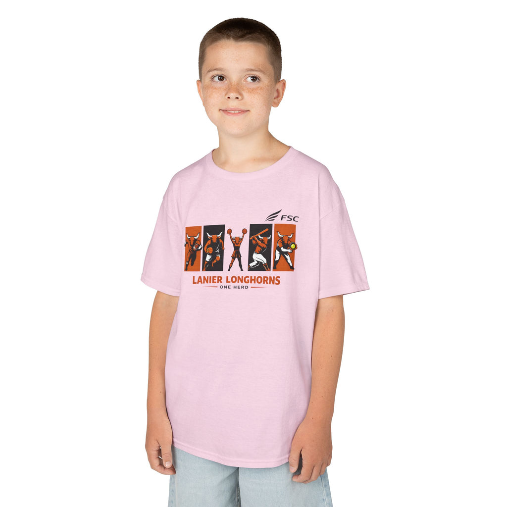 Youth Lanier Longhorns Heavy Cotton Tee | One Herd T-Shirt