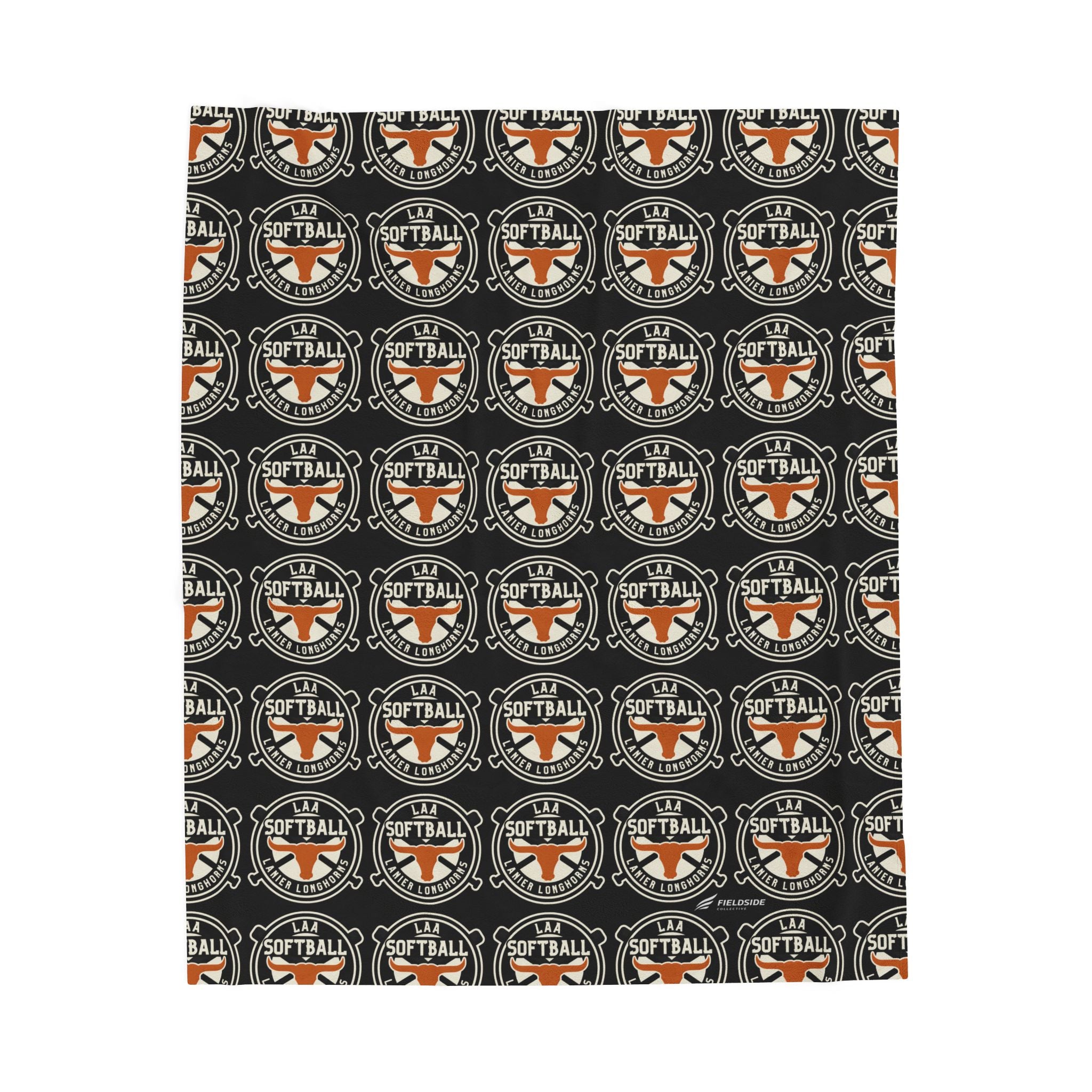 LAA Softball Team Plush Blanket — Cozy Orange & Black Sports Throw