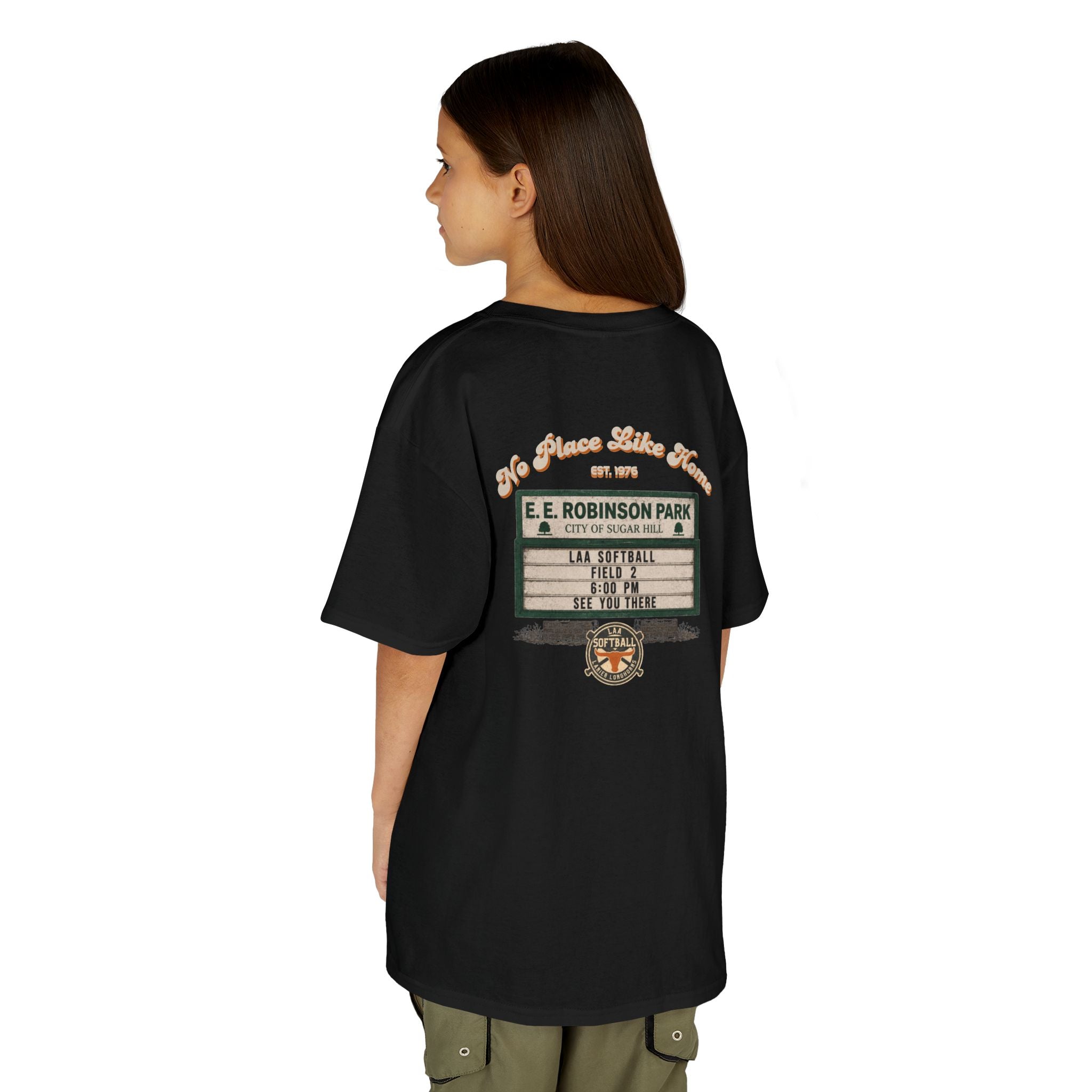 Youth Softball Tee — Lanier Longhorns Softball Home Field Shirt