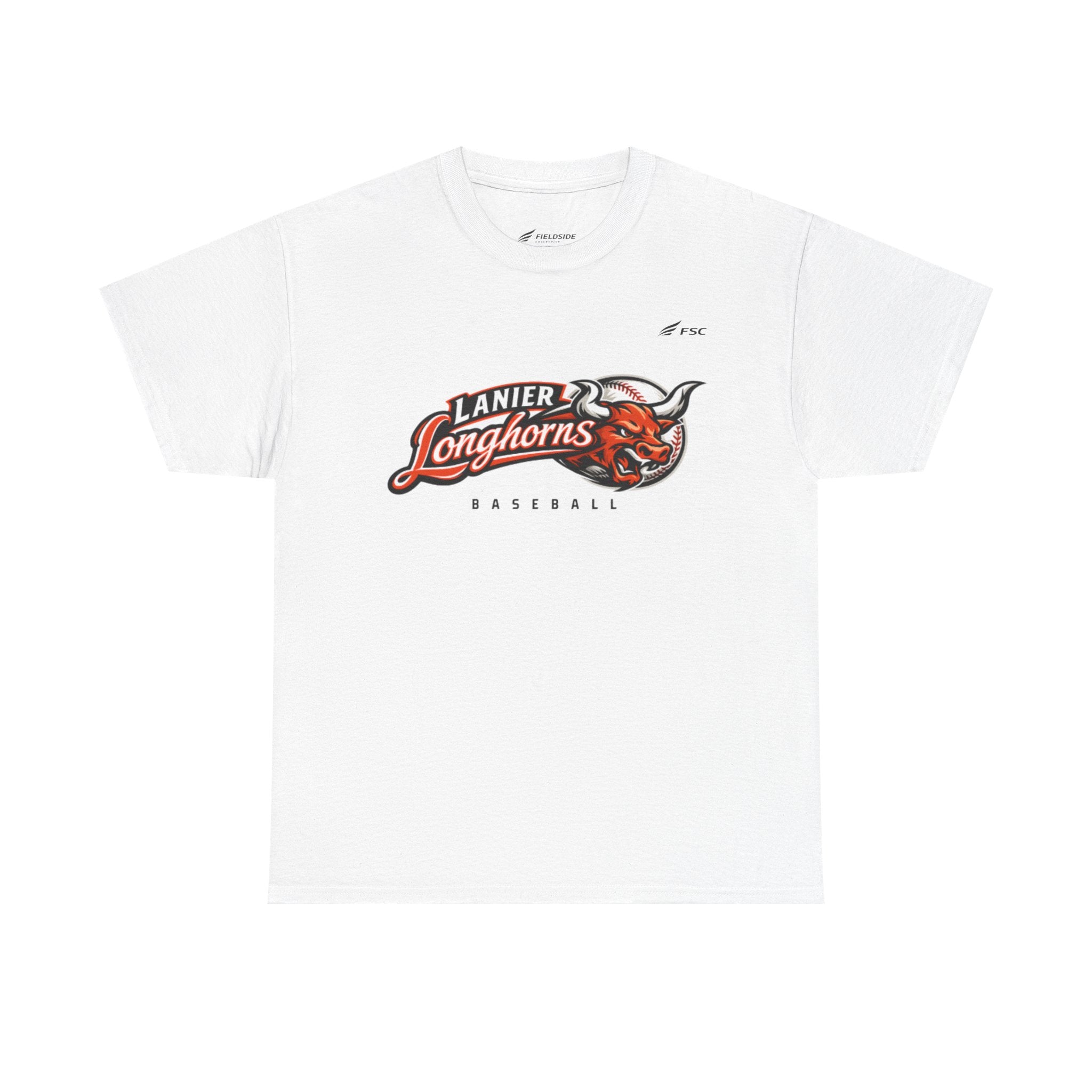 Lanier Longhorns Baseball Adult Tee | Unisex Heavy Cotton Shirt
