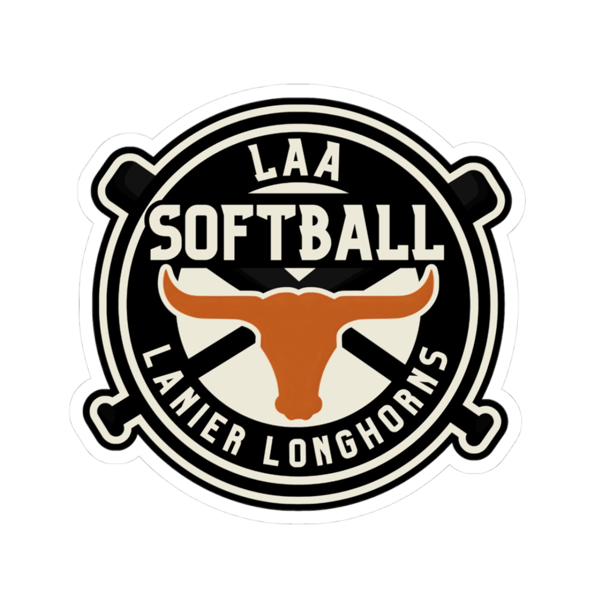 LAA Softball Lanier Longhorns Sticker