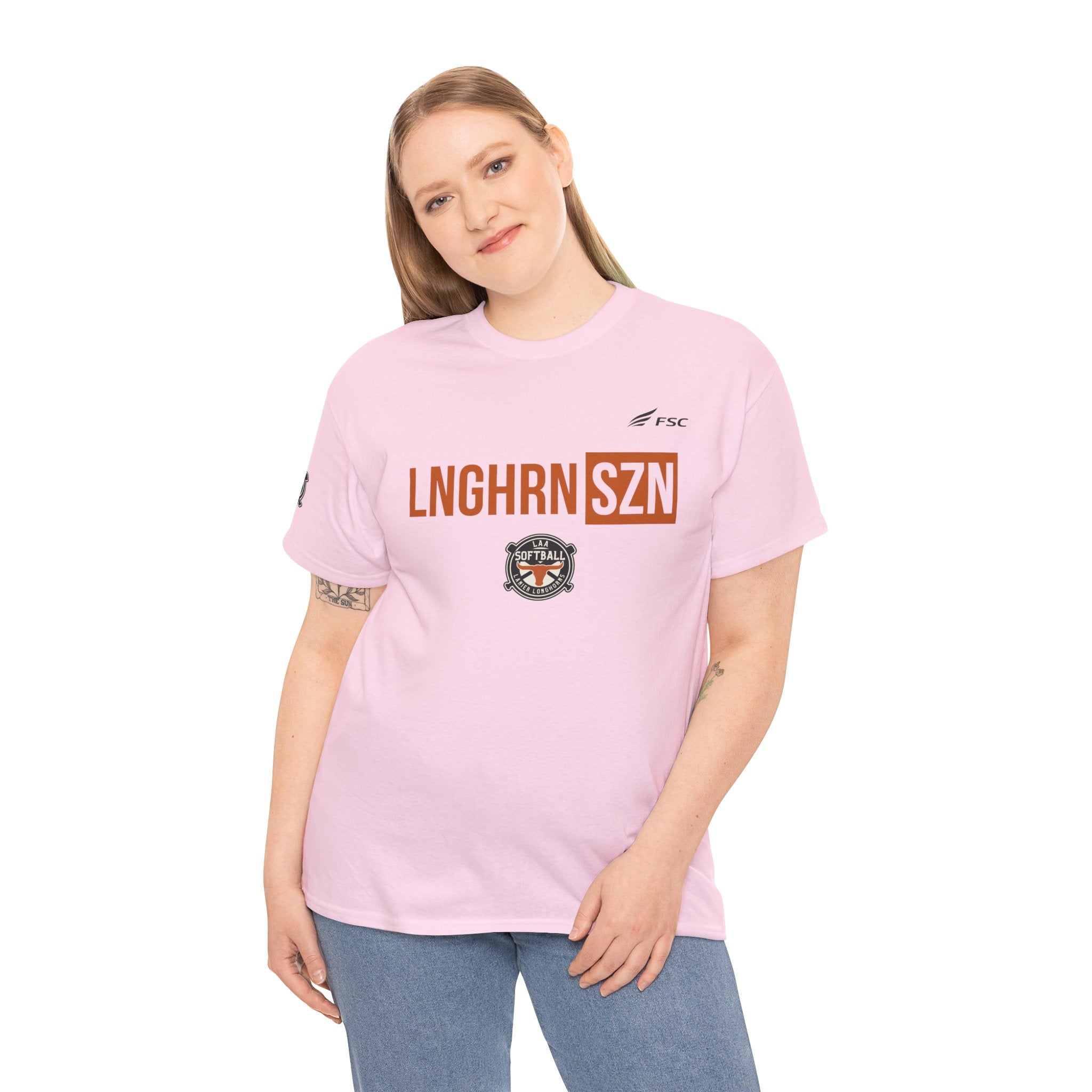 LAA Softball Lanier Longhorns Heavy Cotton Tee | LNGHRNSZN T-Shirt