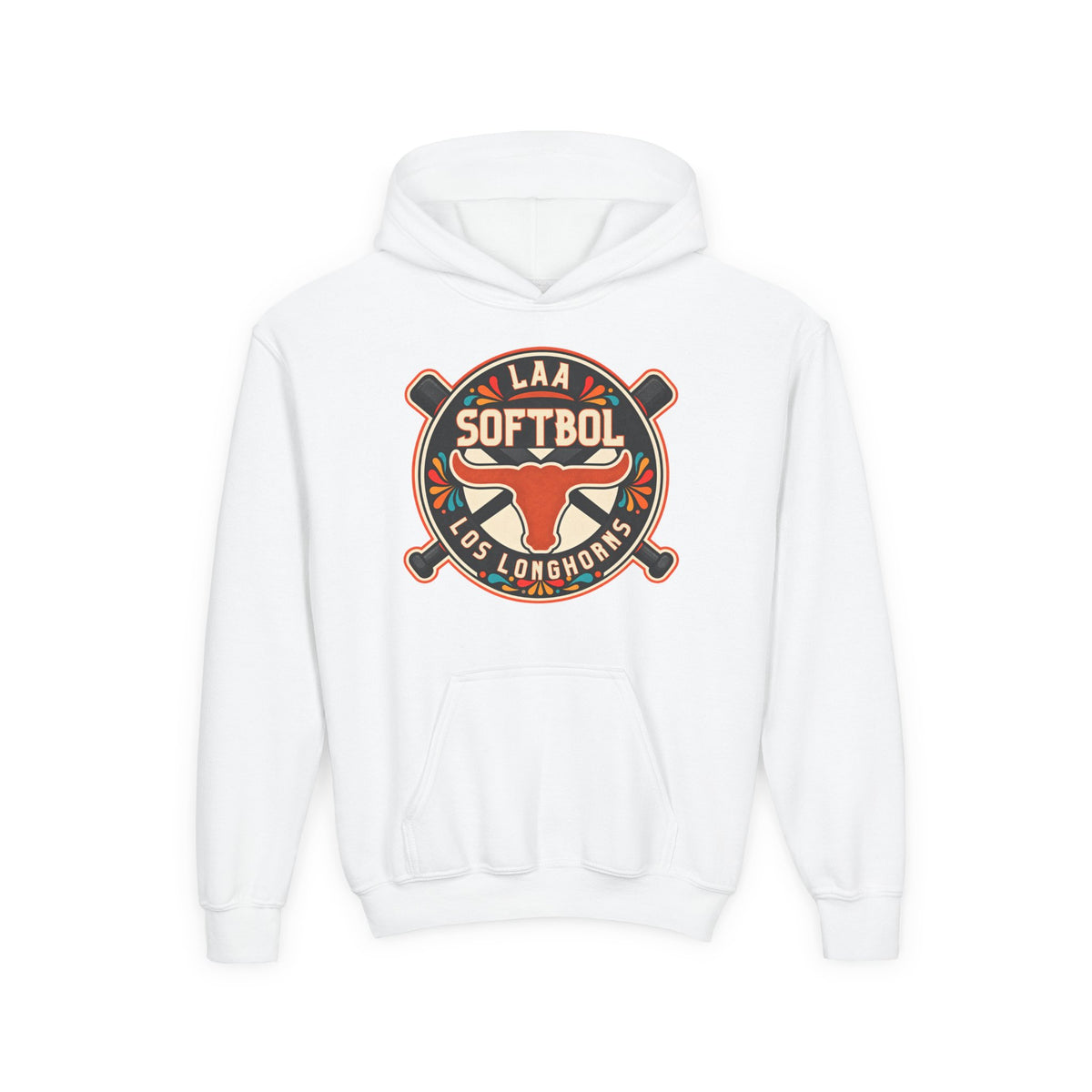 Youth Los Longhorns Hispanic Heritage Hoodie — Softball Longhorns Hoodie
