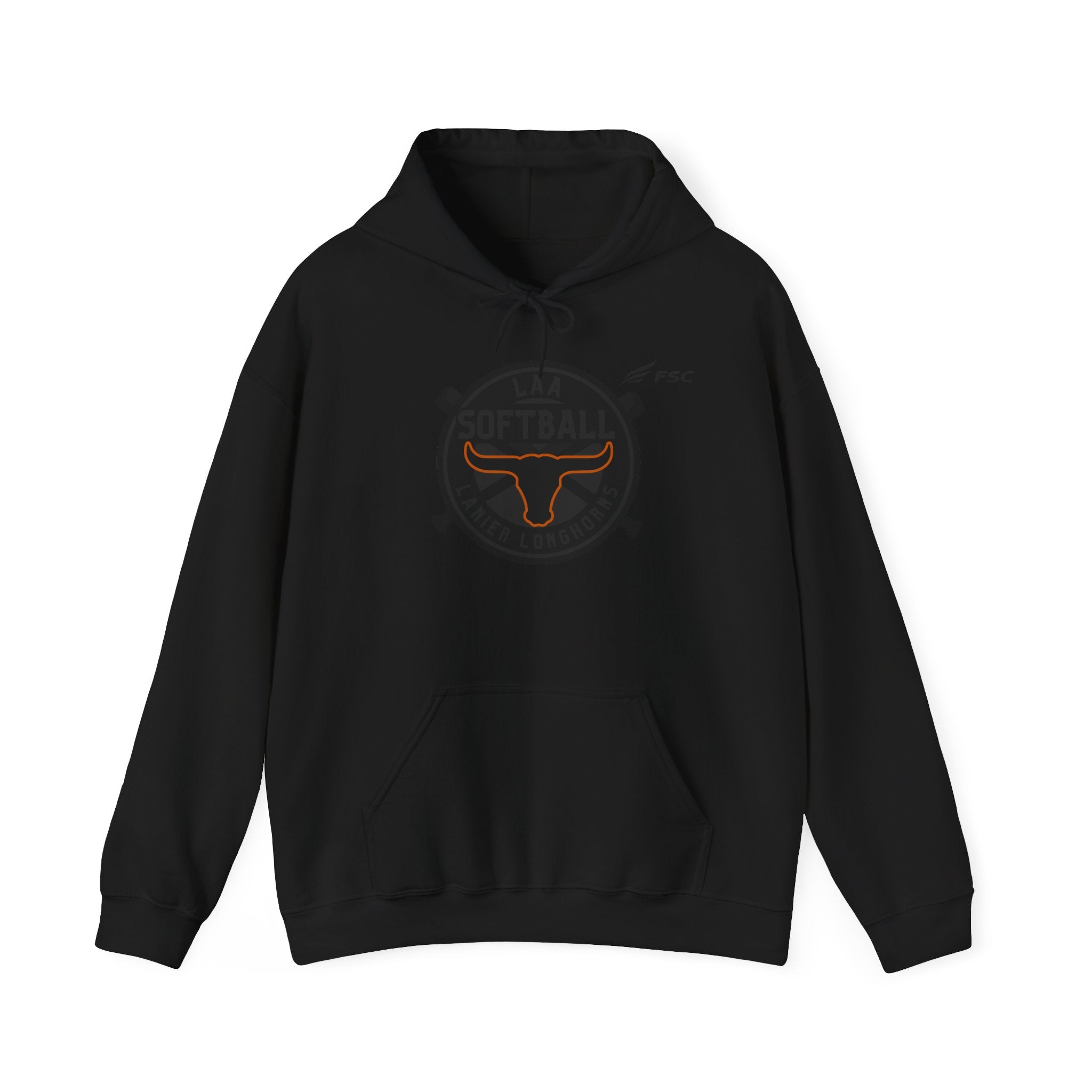 LAA Softball Lanier Longhorns "BLACKOUT EDITION" Midweight Hoodie | Classic LAA Softball Hoodie