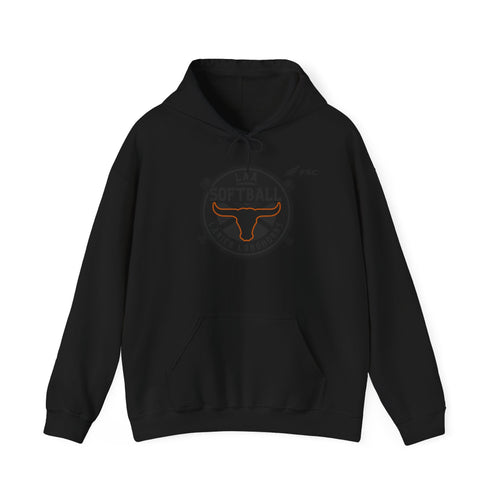 LAA Softball Lanier Longhorns "BLACKOUT EDITION" Midweight Hoodie | Classic LAA Softball Hoodie