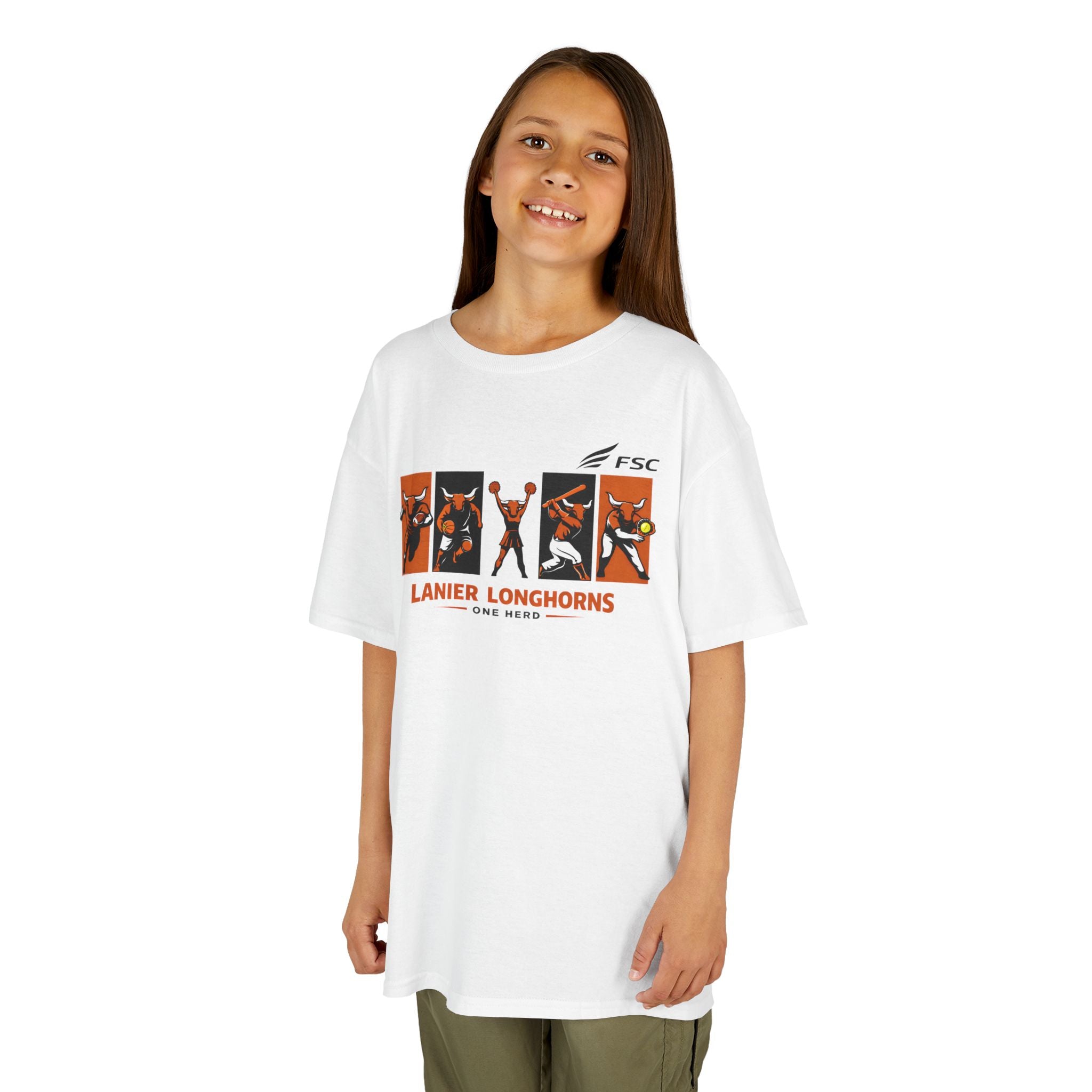 Youth Lanier Longhorns Heavy Cotton Tee | One Herd T-Shirt