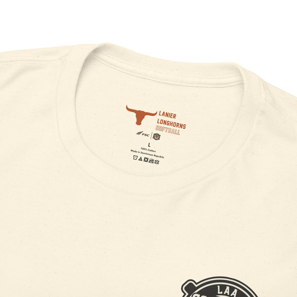 LAA Softball Lanier Longhorns Heavy Cotton Tee | LAA T-Shirt