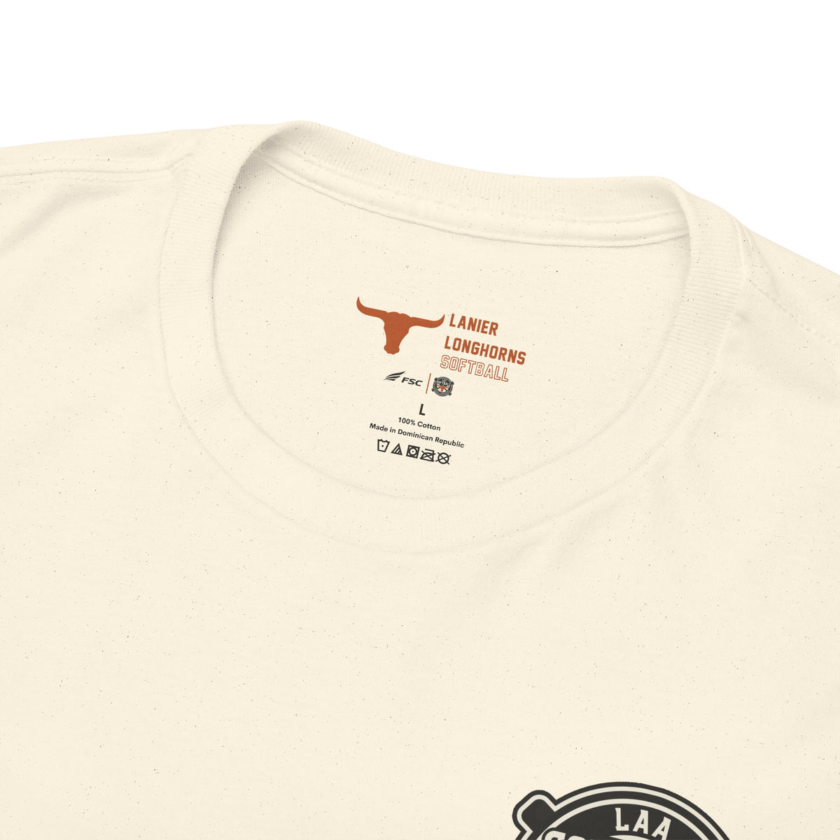 LAA Softball Lanier Longhorns Heavy Cotton Tee | LAA T-Shirt