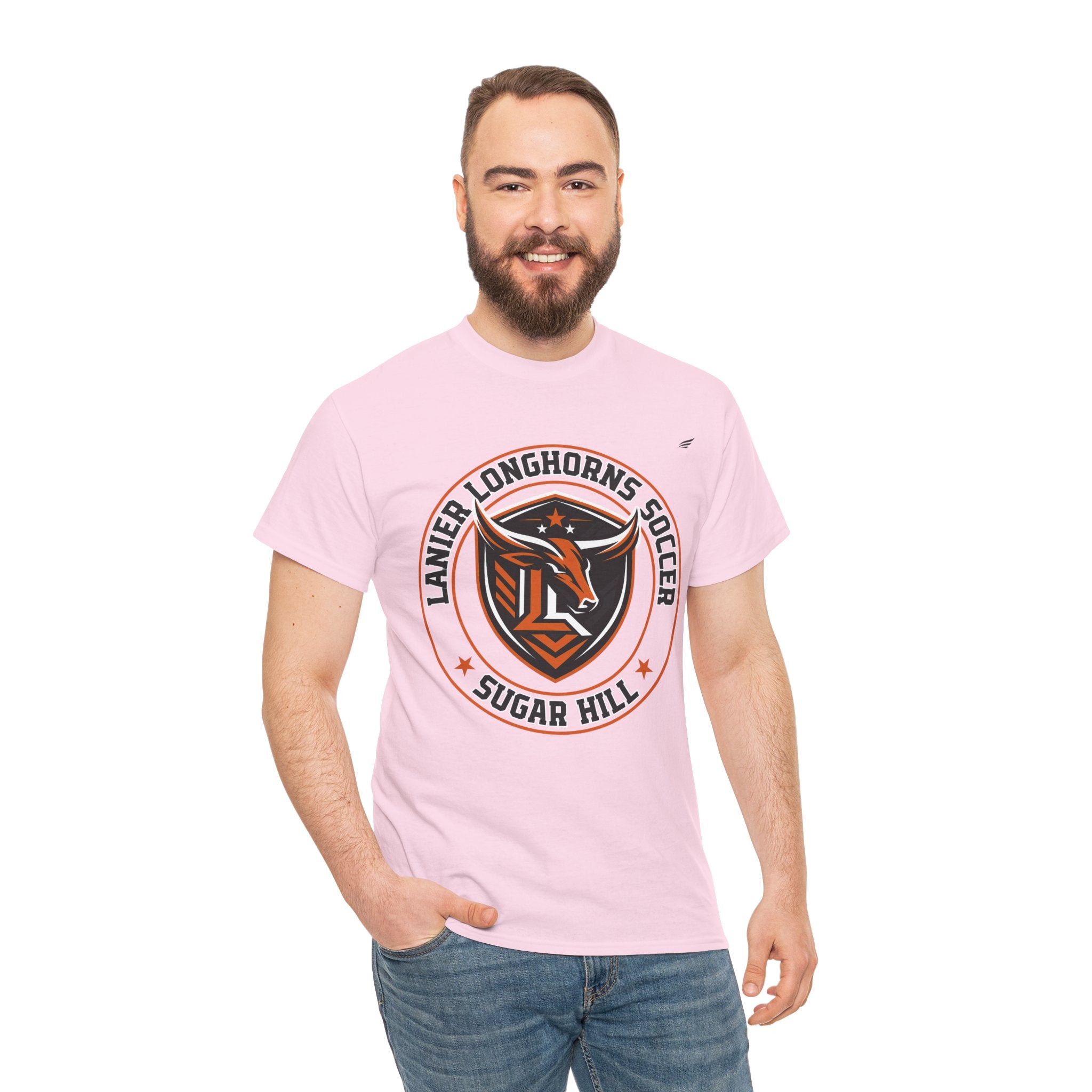 Lanier Longhorns Soccer Adult Tee | Unisex Heavy Cotton Shirt