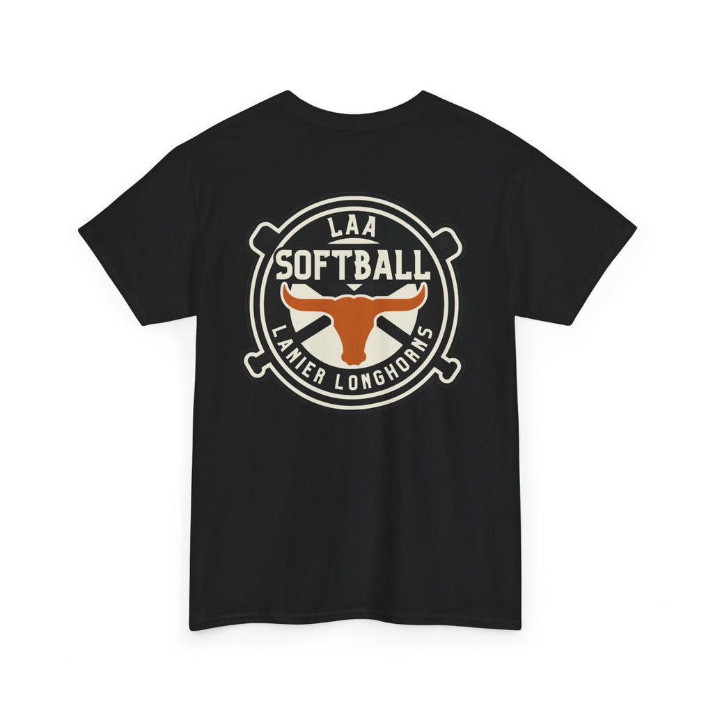 LAA Softball Lanier Longhorns Heavy Cotton Tee | LAA T-Shirt