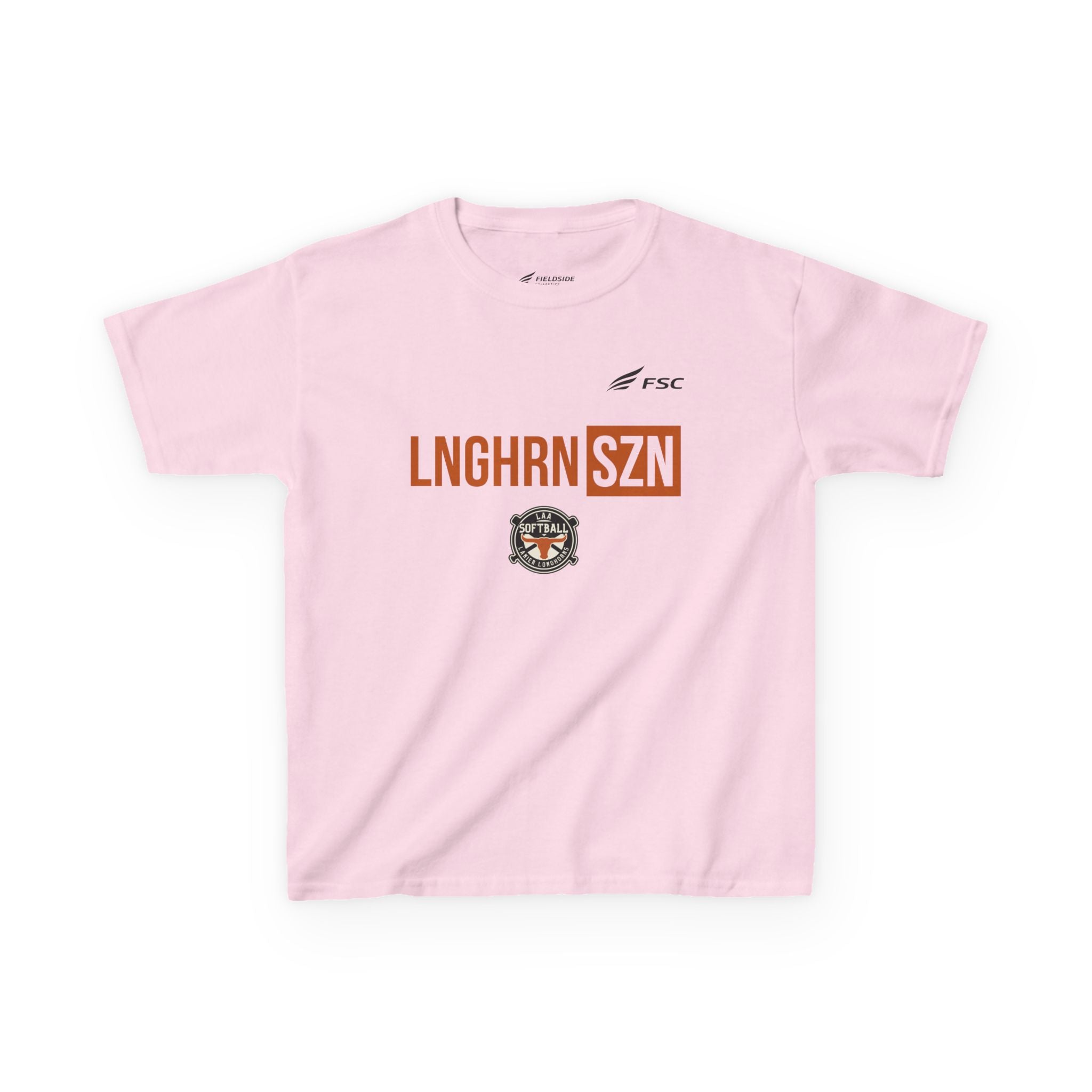 Youth LAA Softball Lanier Longhorns Heavy Cotton Tee| LNGHRNSZN T-Shirt