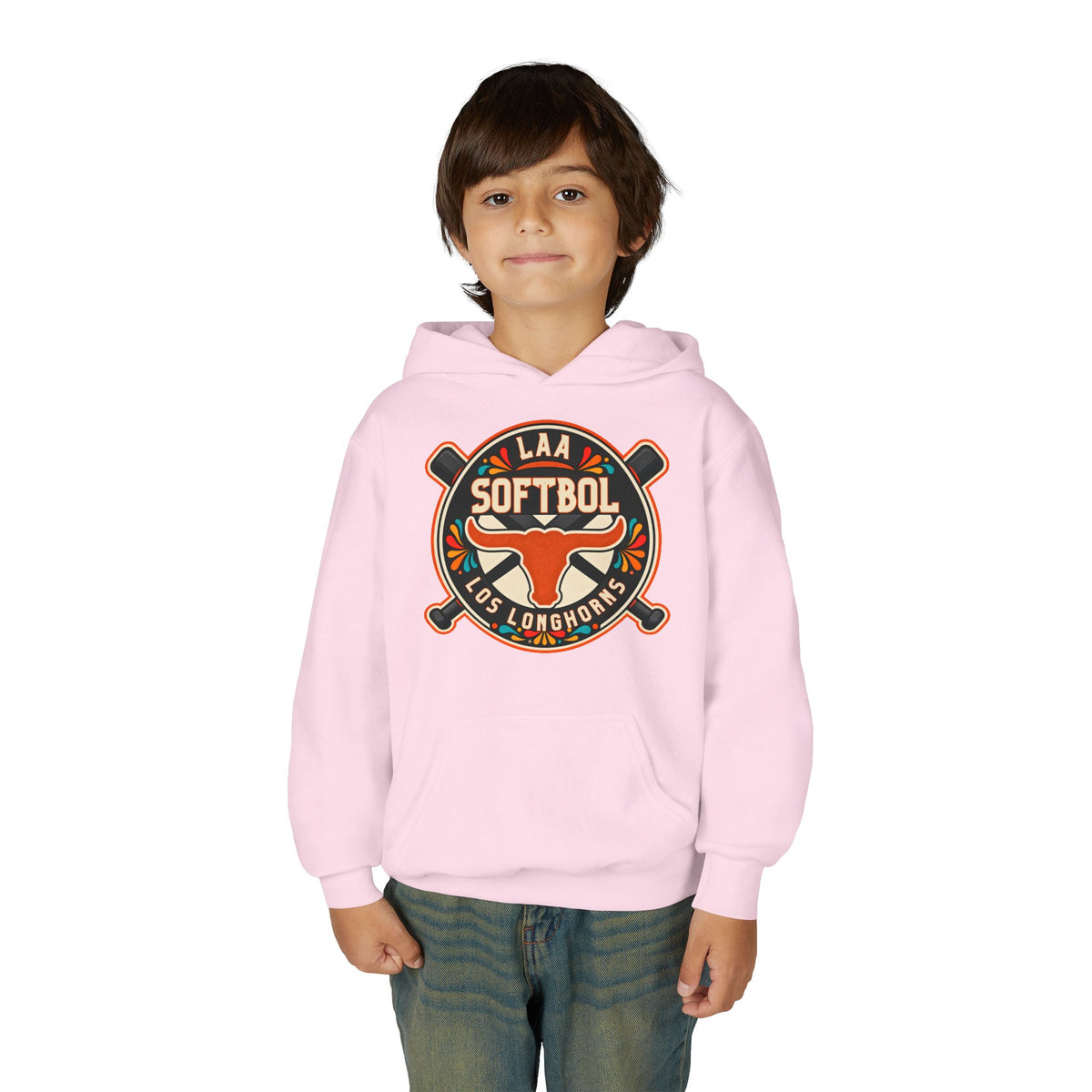 Youth Los Longhorns Hispanic Heritage Hoodie — Softball Longhorns Hoodie