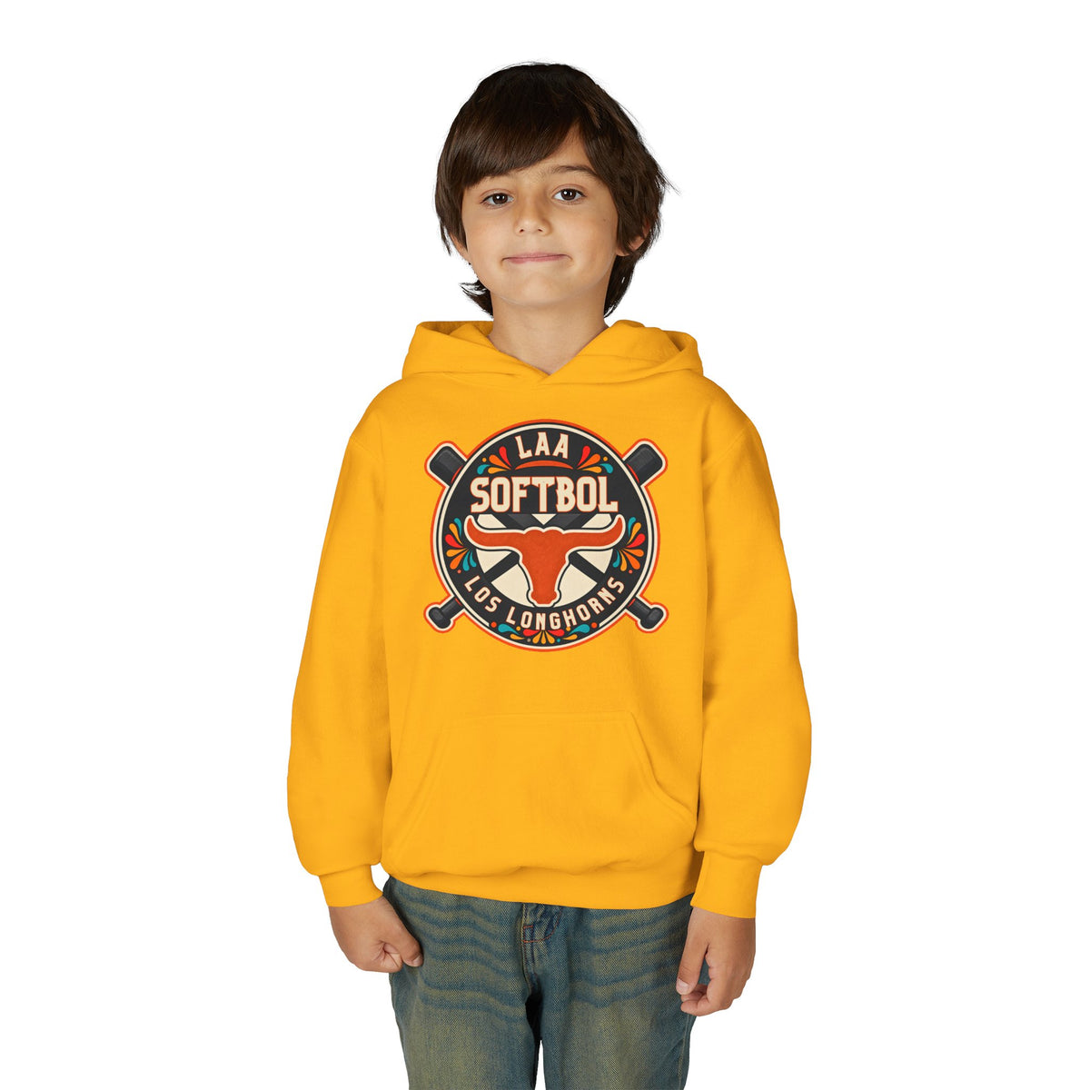 Youth Los Longhorns Hispanic Heritage Hoodie — Softball Longhorns Hoodie