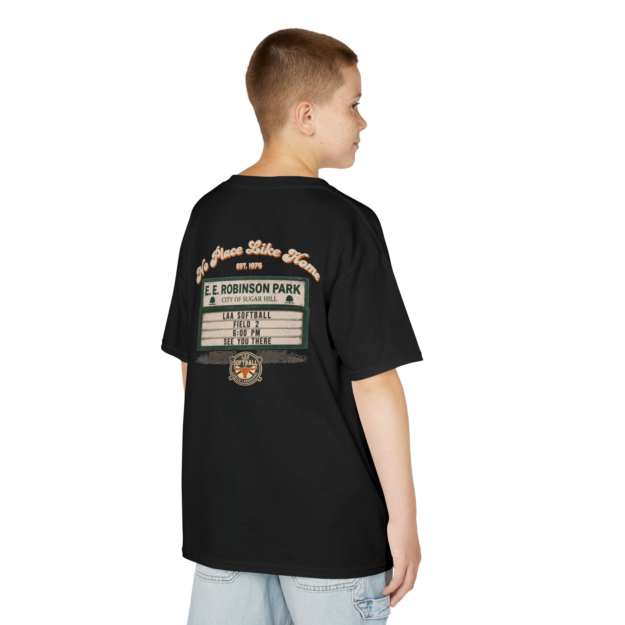 Youth Softball Tee — Lanier Longhorns Softball Home Field Shirt