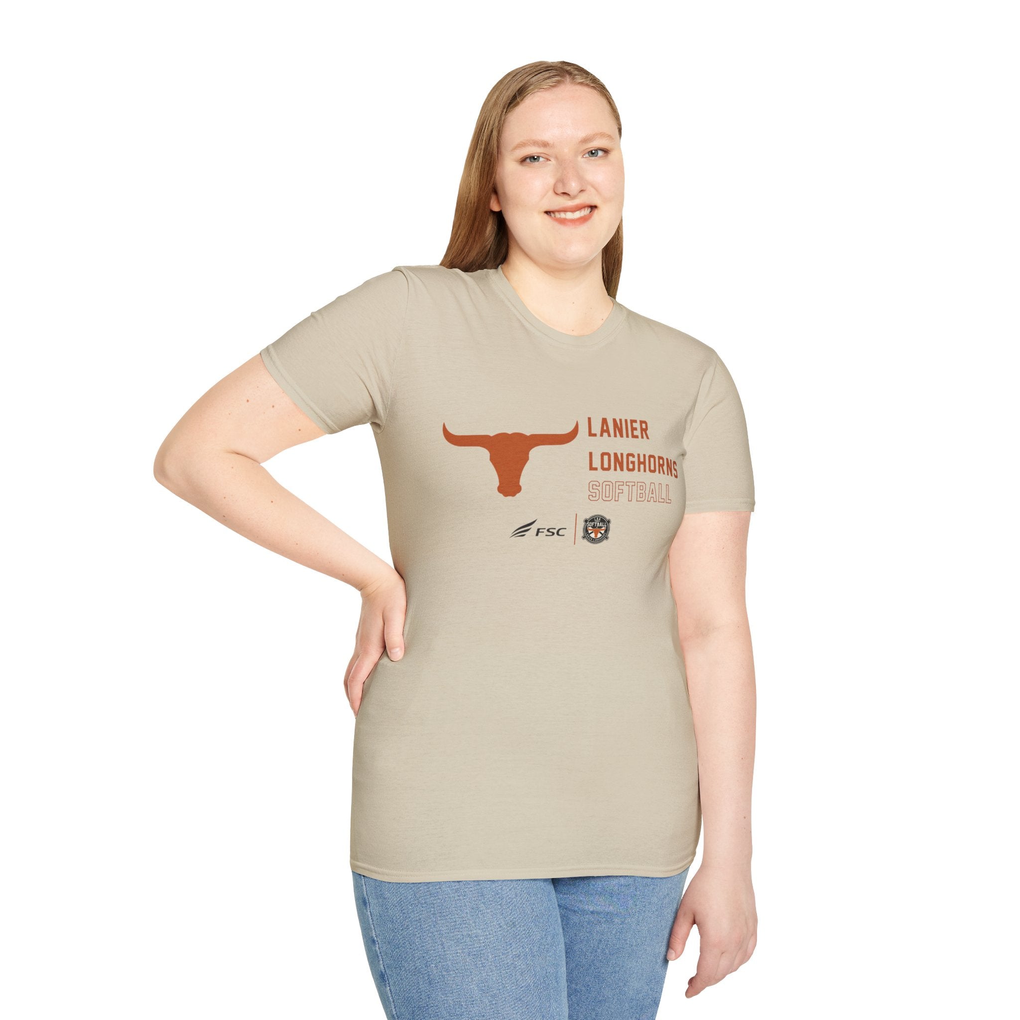 LAA Longhorns Softball T-Shirt — Team Logo Summer Tee