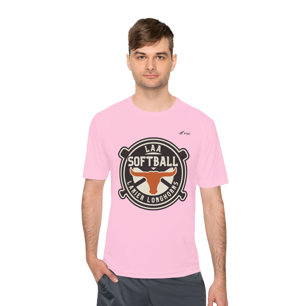 LAA Softball Lanier Longhorns Performance Tee | Lightweight Moisture-Wicking Game Day Shirt