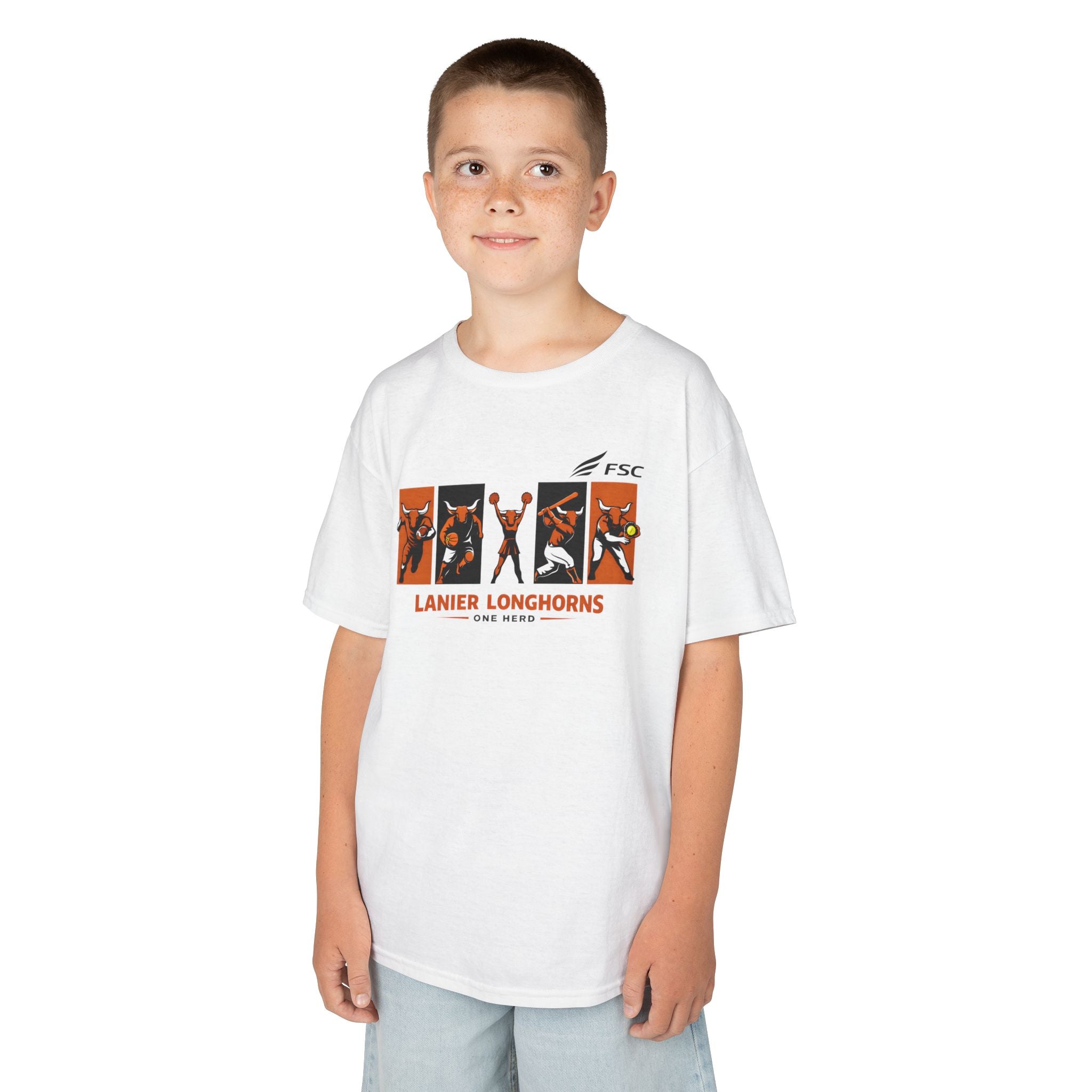 Youth Lanier Longhorns Heavy Cotton Tee | One Herd T-Shirt