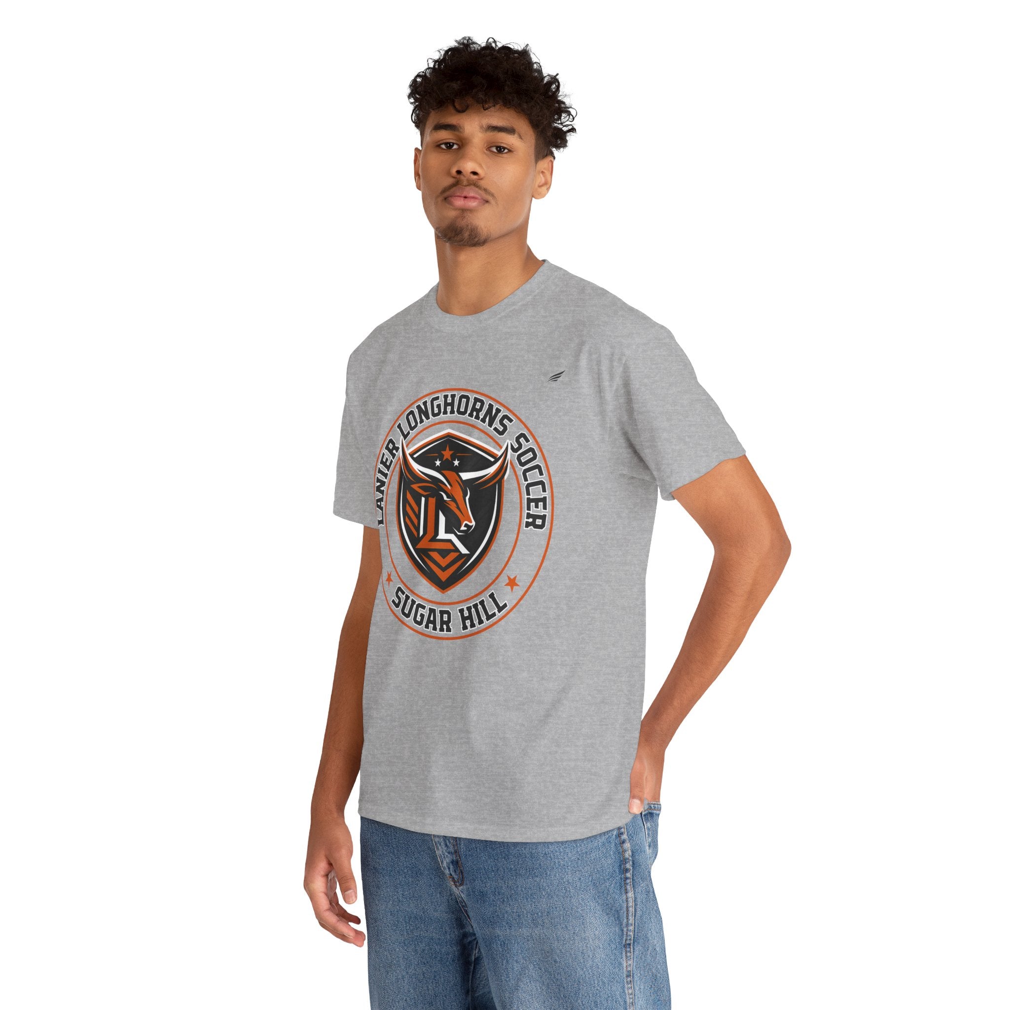 Lanier Longhorns Soccer Adult Tee | Unisex Heavy Cotton Shirt