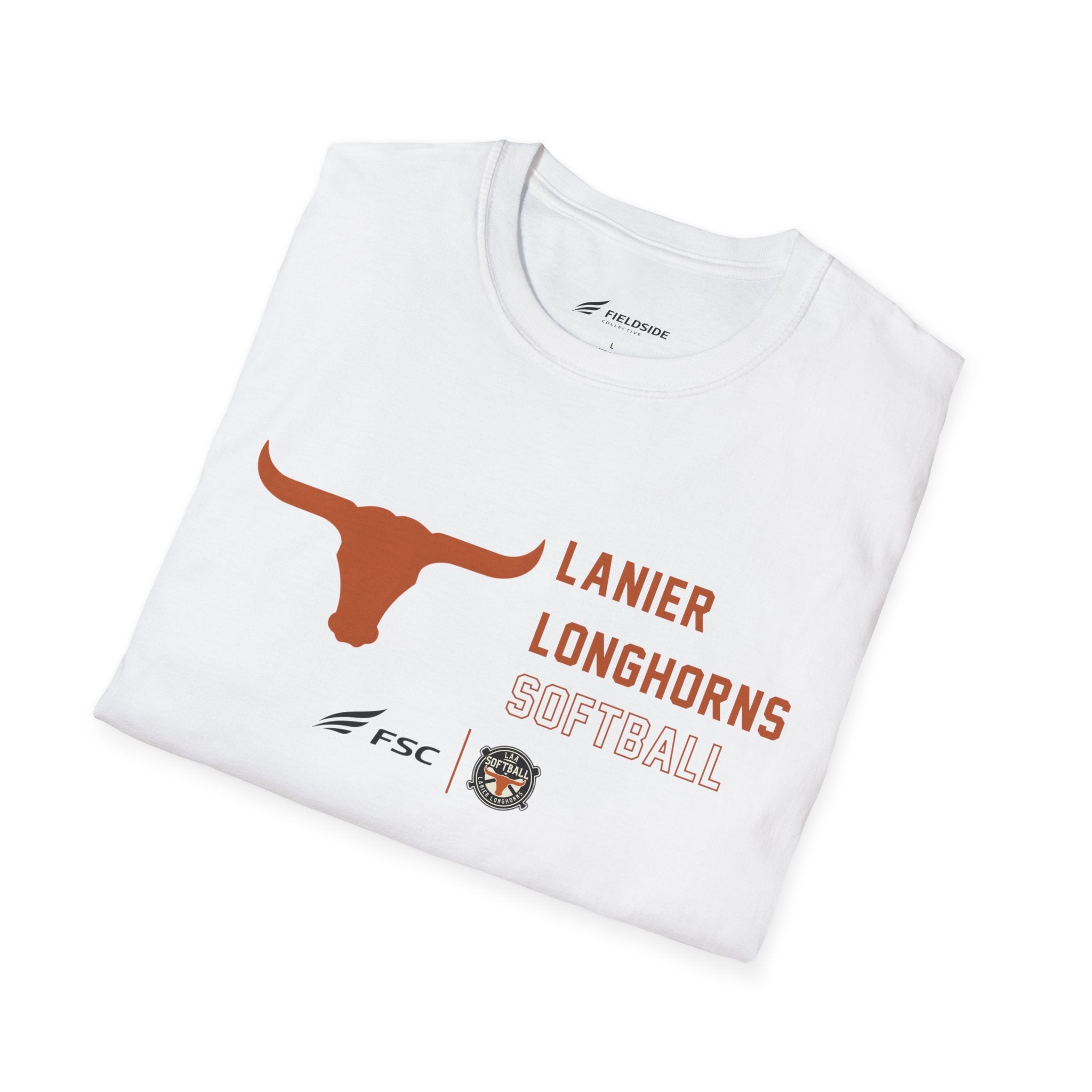 LAA Longhorns Softball T-Shirt — Team Logo Summer Tee