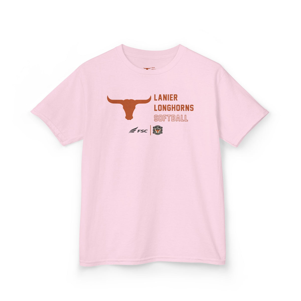 Youth LAA Longhorns Softball T-Shirt — Team Logo Summer Tee