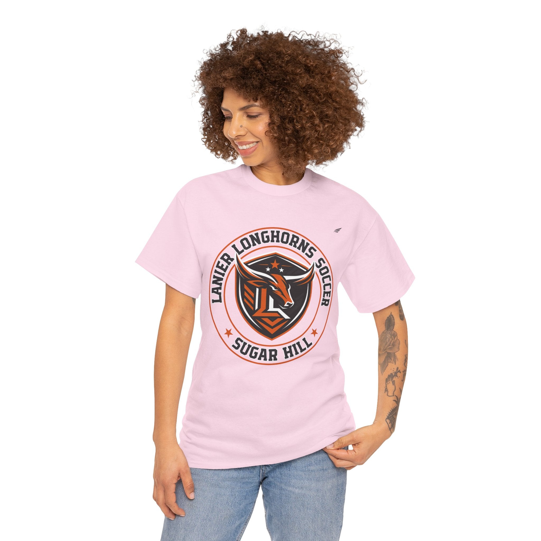 Lanier Longhorns Soccer Adult Tee | Unisex Heavy Cotton Shirt