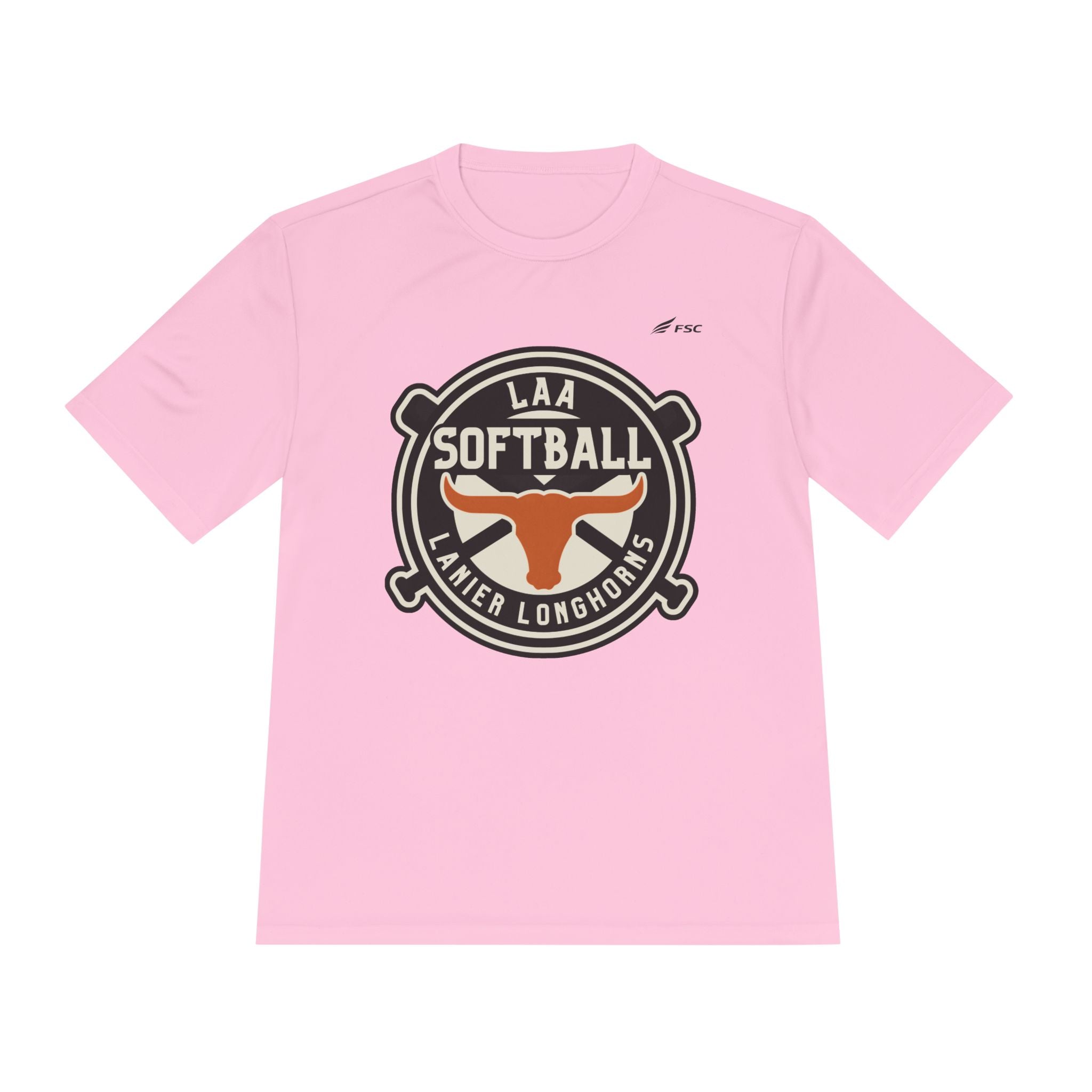 LAA Softball Lanier Longhorns Performance Tee | Lightweight Moisture-Wicking Game Day Shirt
