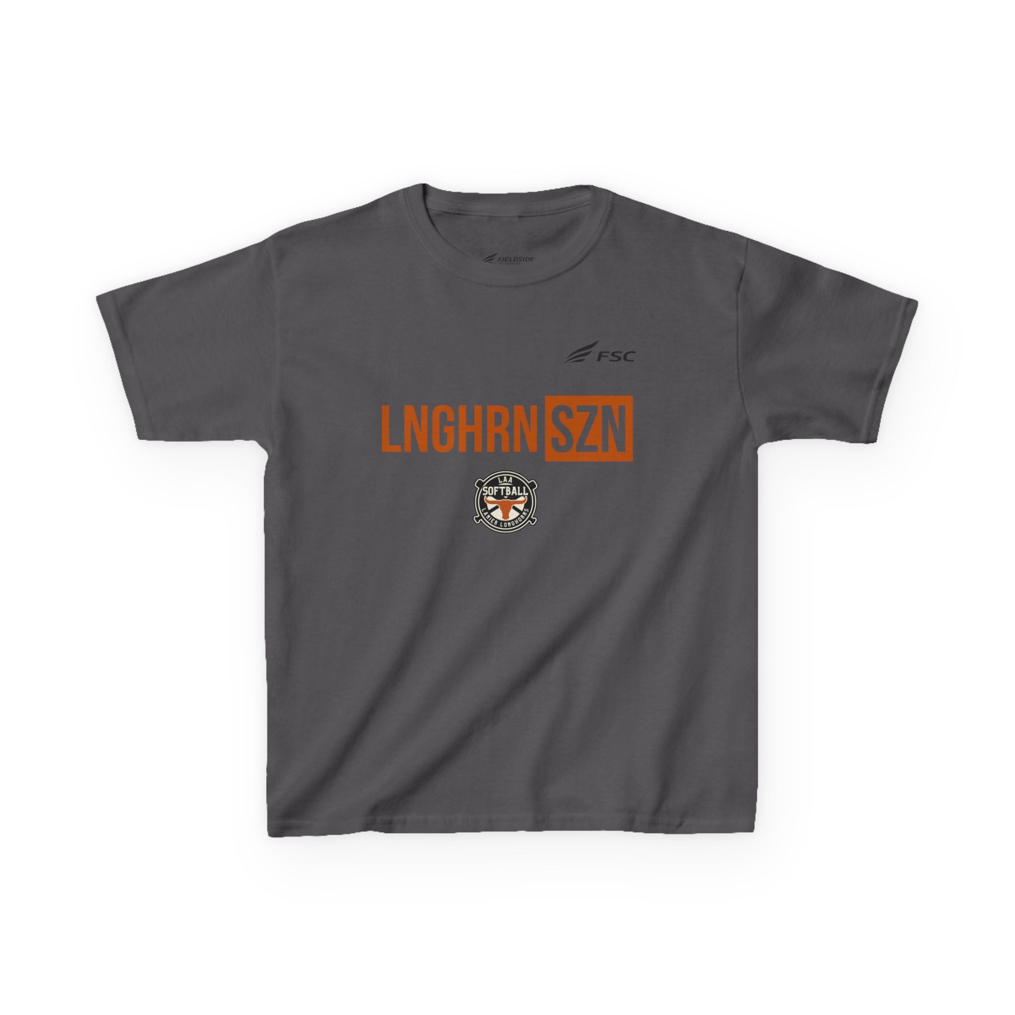 Youth LAA Softball Lanier Longhorns Heavy Cotton Tee| LNGHRNSZN T-Shirt