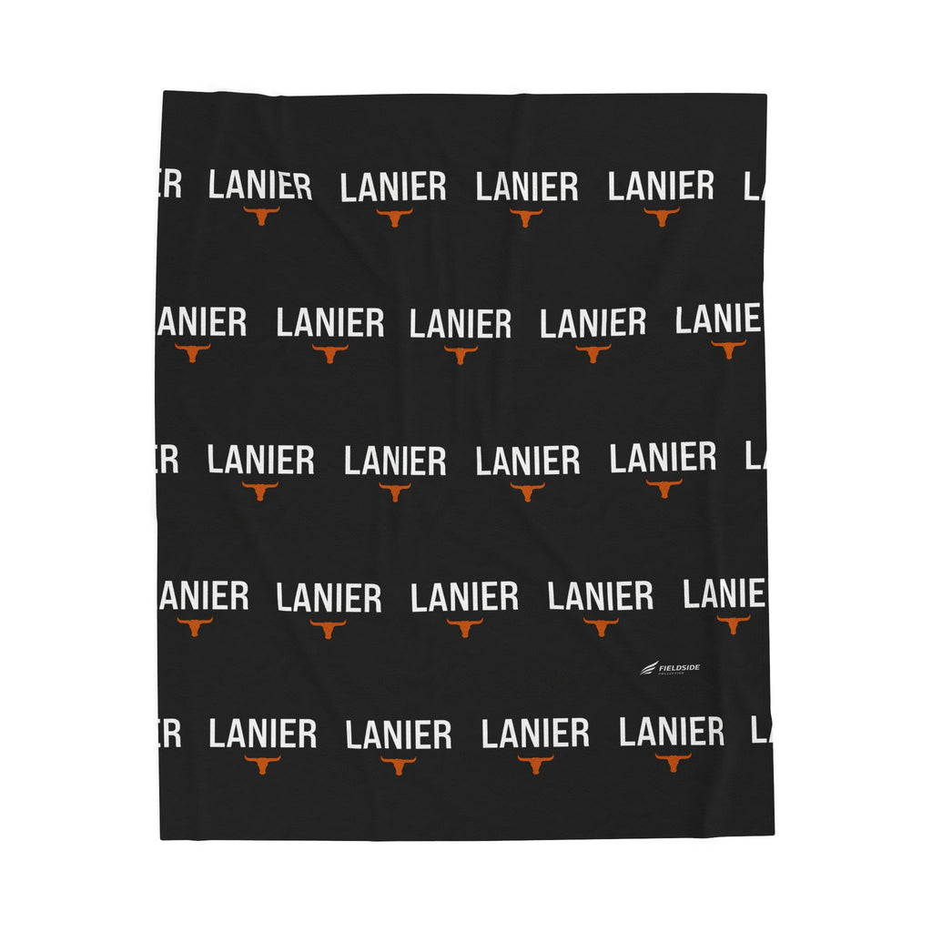 Lanier Longhorns Plush Blanket — Cozy Orange & Black Sports Throw