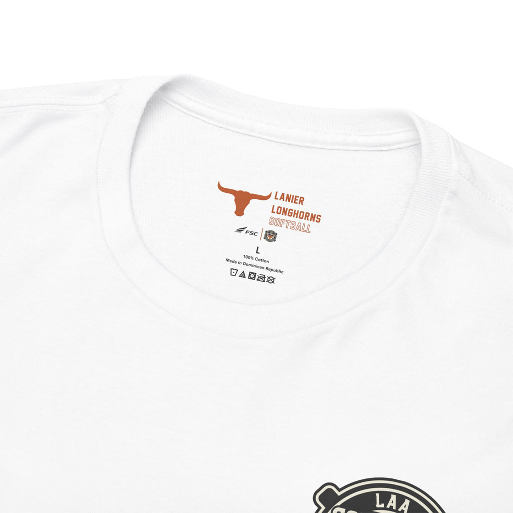 LAA Softball Lanier Longhorns Heavy Cotton Tee | LAA T-Shirt