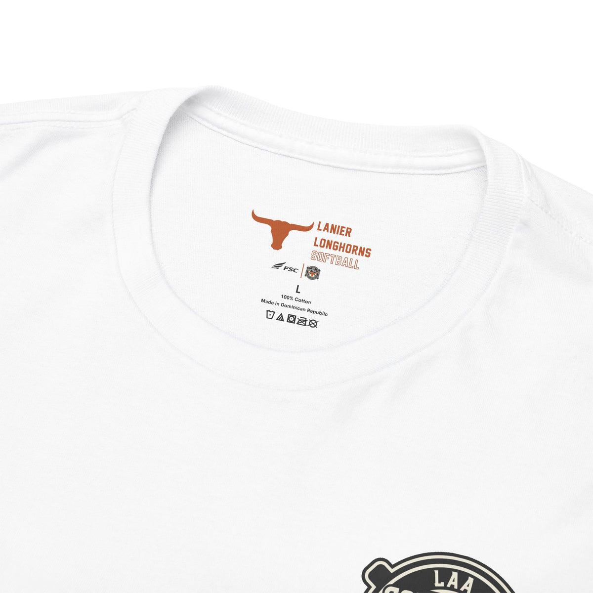 LAA Softball Lanier Longhorns Heavy Cotton Tee | LAA T-Shirt