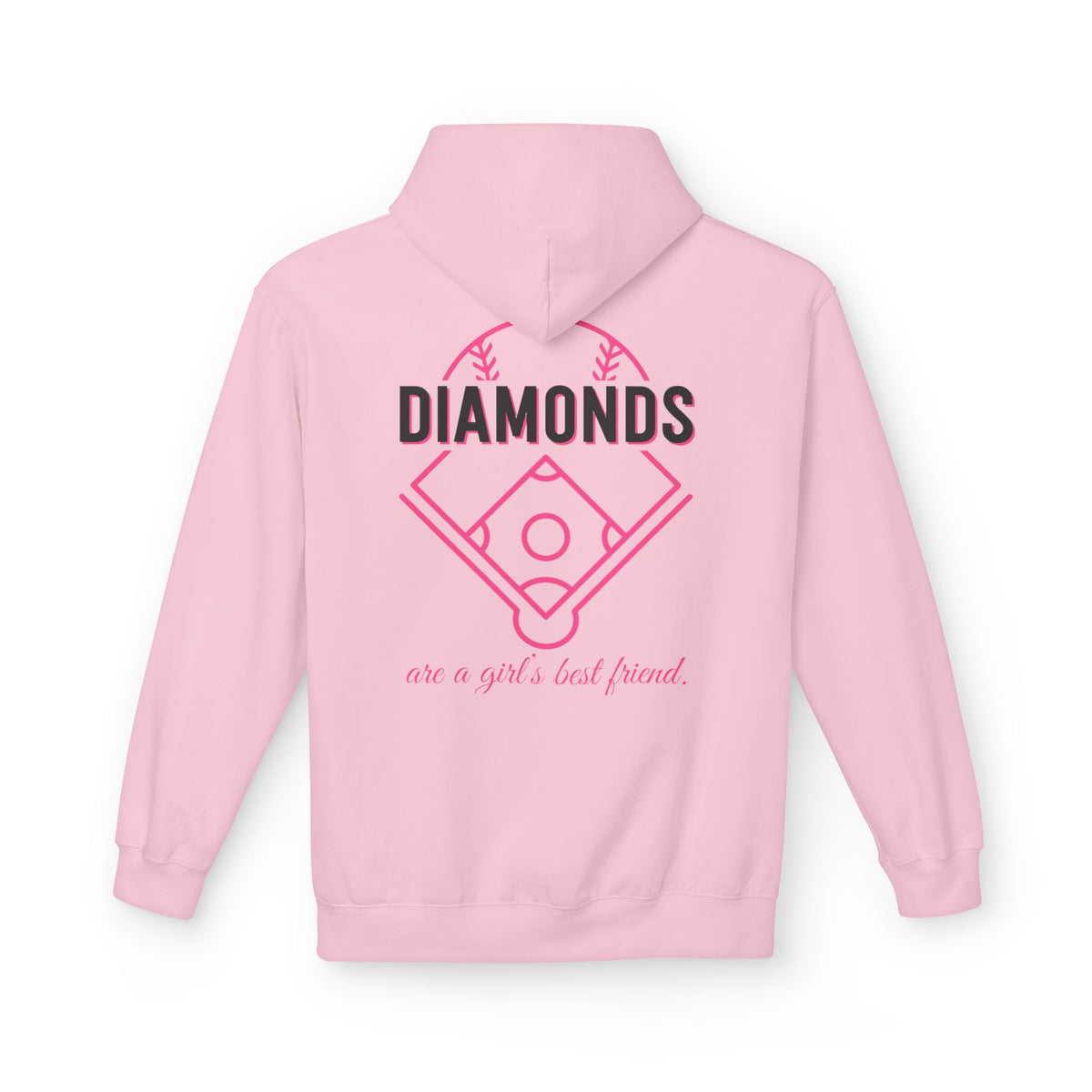 Diamonds Are a Girl’s Best Friend Hoodie — LAA Softball Girl