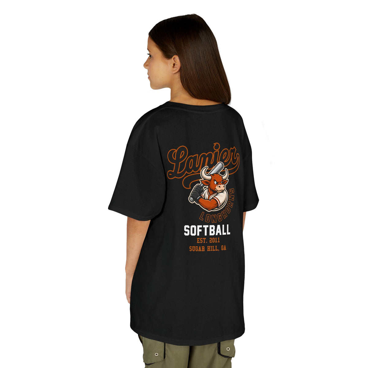 Youth Softball Tee — Lanier Longhorns Softball Team Shirt