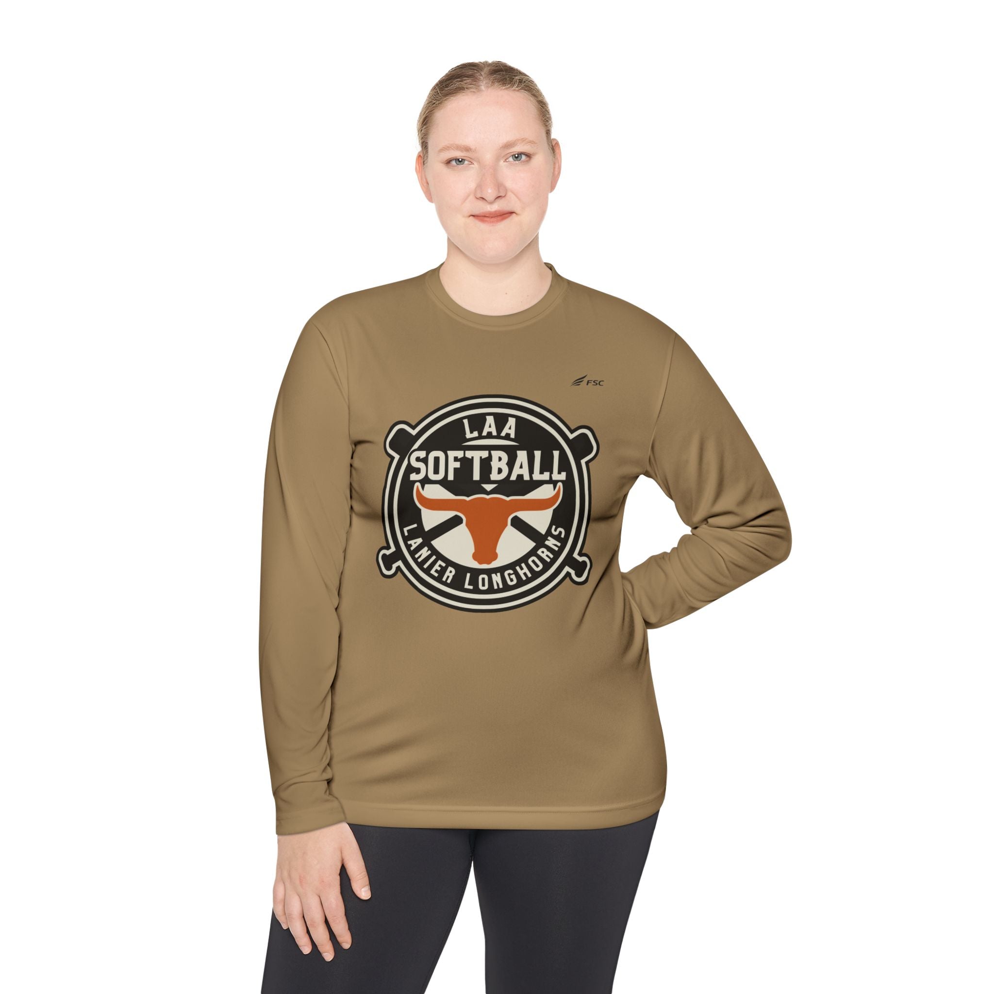 LAA Softball Lanier Longhorns Performance Long Sleeve Tee | Lightweight Game Day Long Sleeve Tee