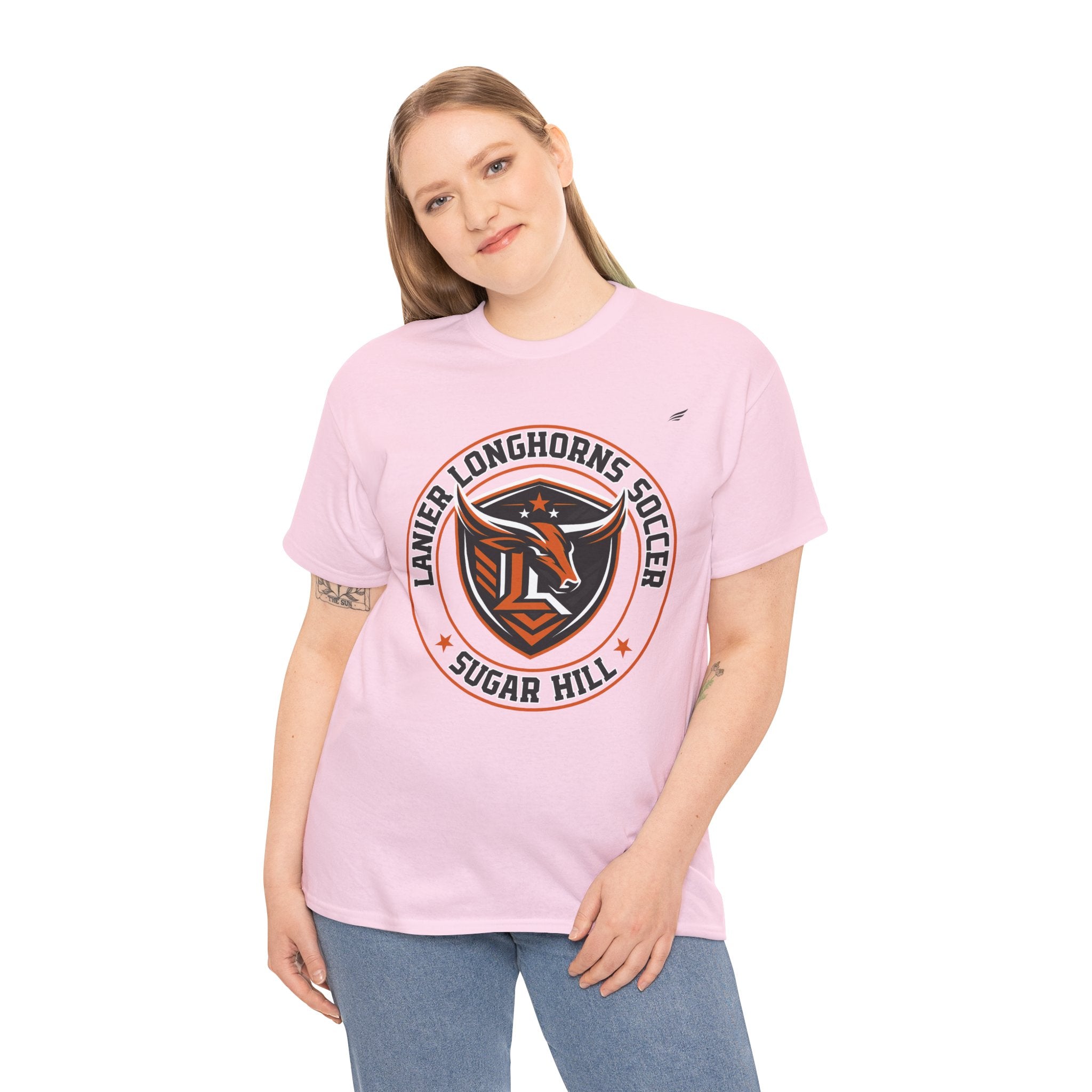 Lanier Longhorns Soccer Adult Tee | Unisex Heavy Cotton Shirt