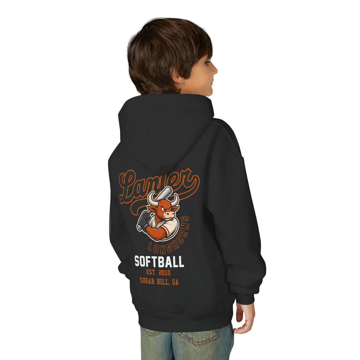 Youth Softball Hoodie — Lanier Longhorns Softball Hoodie