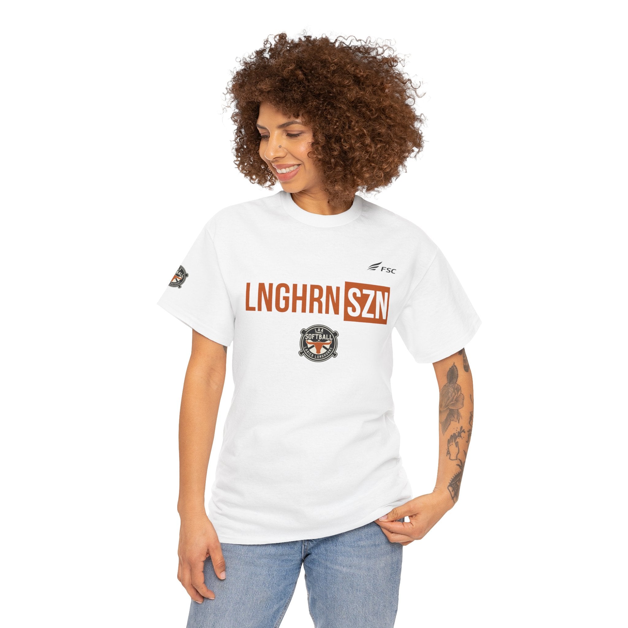 LAA Softball Lanier Longhorns Heavy Cotton Tee | LNGHRNSZN T-Shirt