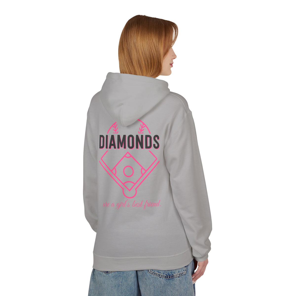 Diamonds Are a Girl’s Best Friend Hoodie — LAA Softball Girl