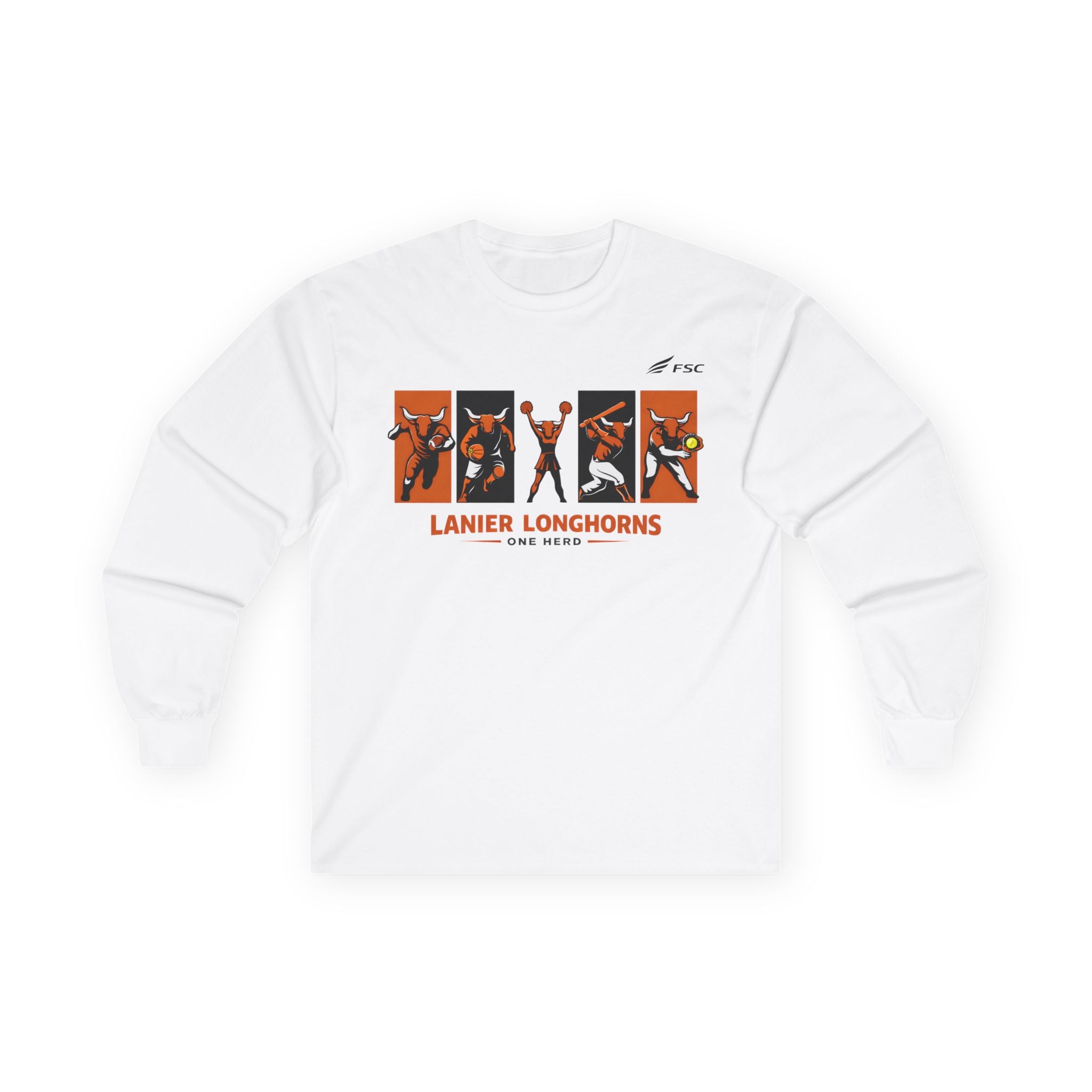 Lanier Longhorns “One Herd” Long Sleeve Tee