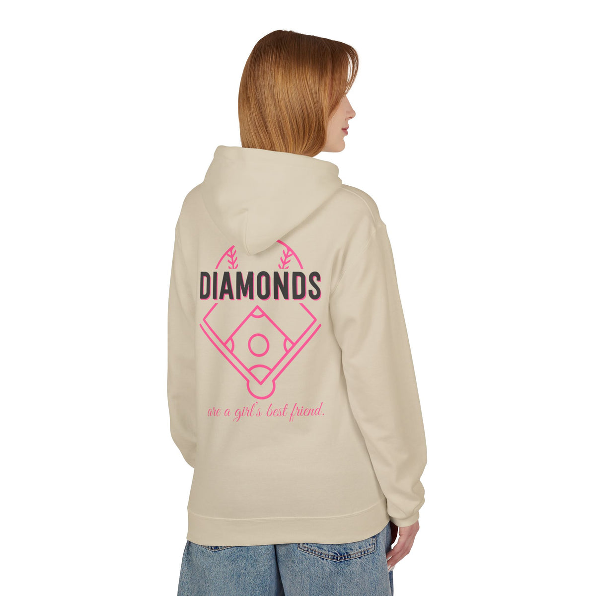Diamonds Are a Girl’s Best Friend Hoodie — LAA Softball Girl