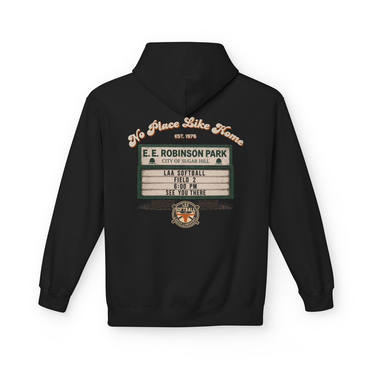 No Place Like Home Hoodie — Softball Team Hoodie