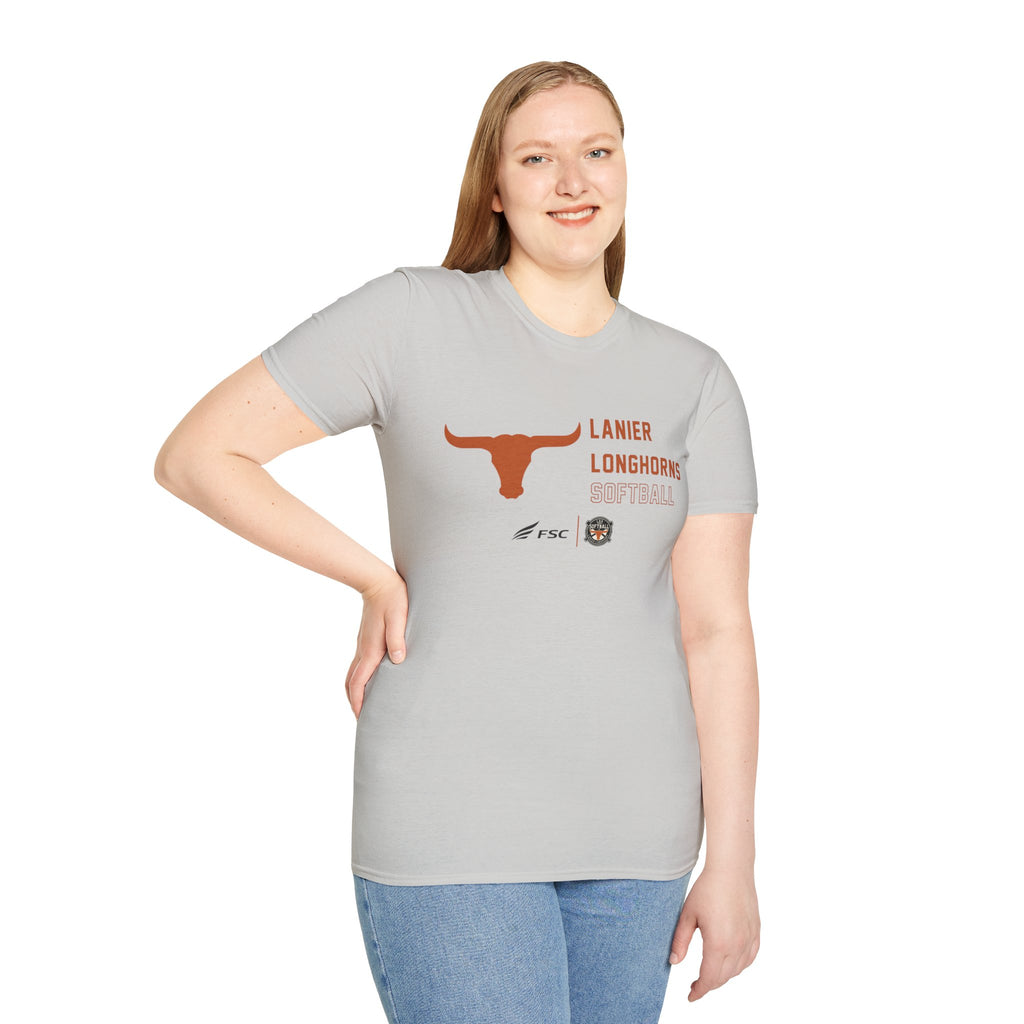 LAA Longhorns Softball T-Shirt — Team Logo Summer Tee