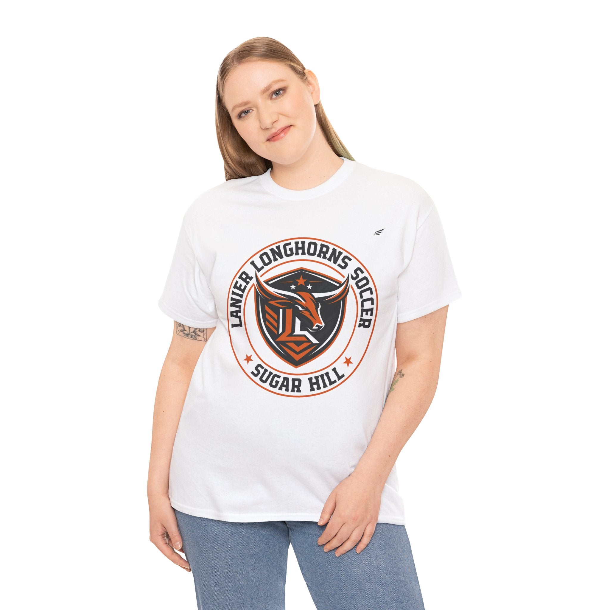 Lanier Longhorns Soccer Adult Tee | Unisex Heavy Cotton Shirt