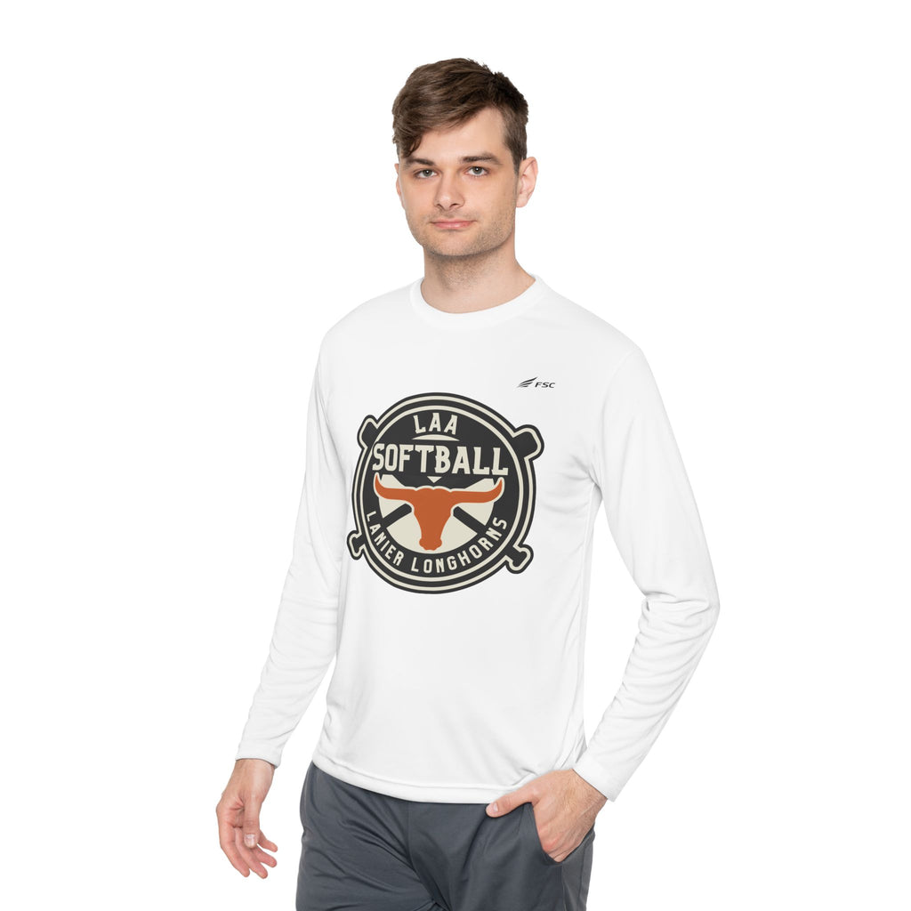 LAA Softball Lanier Longhorns Performance Long Sleeve Tee | Lightweight Game Day Long Sleeve Tee
