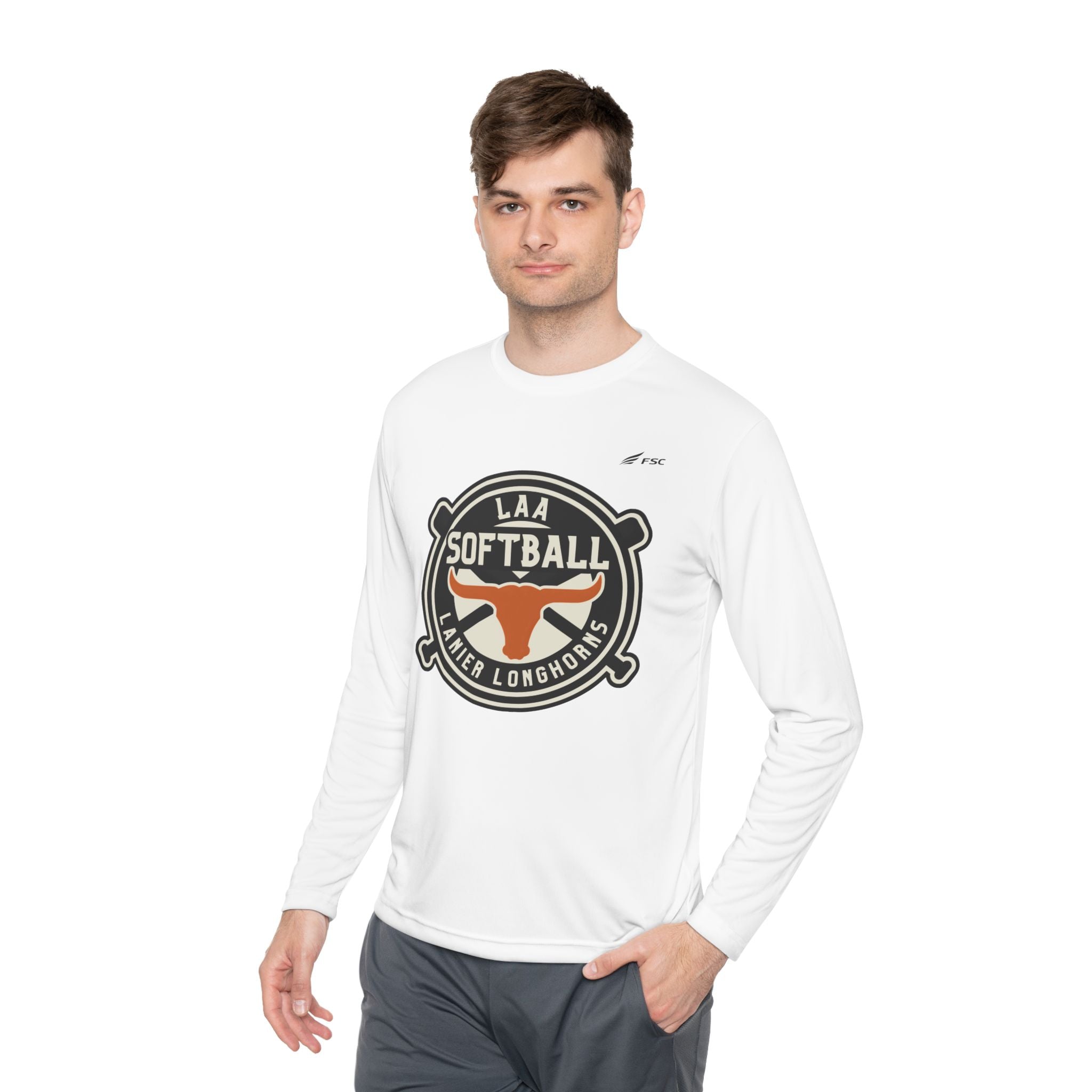 LAA Softball Lanier Longhorns Performance Long Sleeve Tee | Lightweight Game Day Long Sleeve Tee