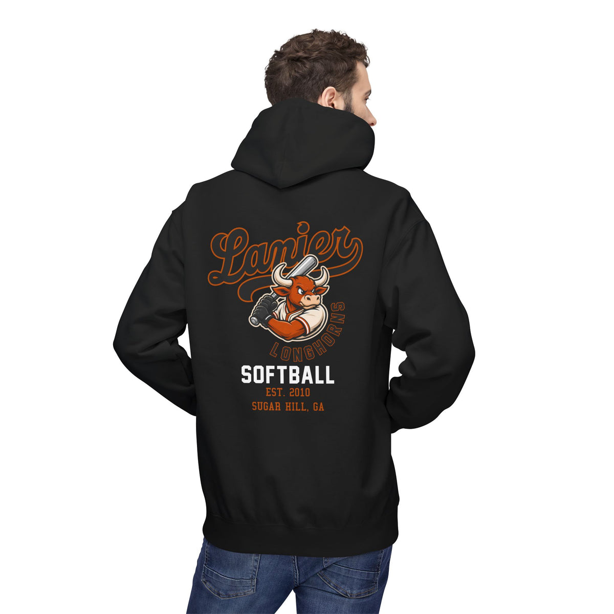 Lanier Longhorns Softball Hoodie — Softball Team Hoodie