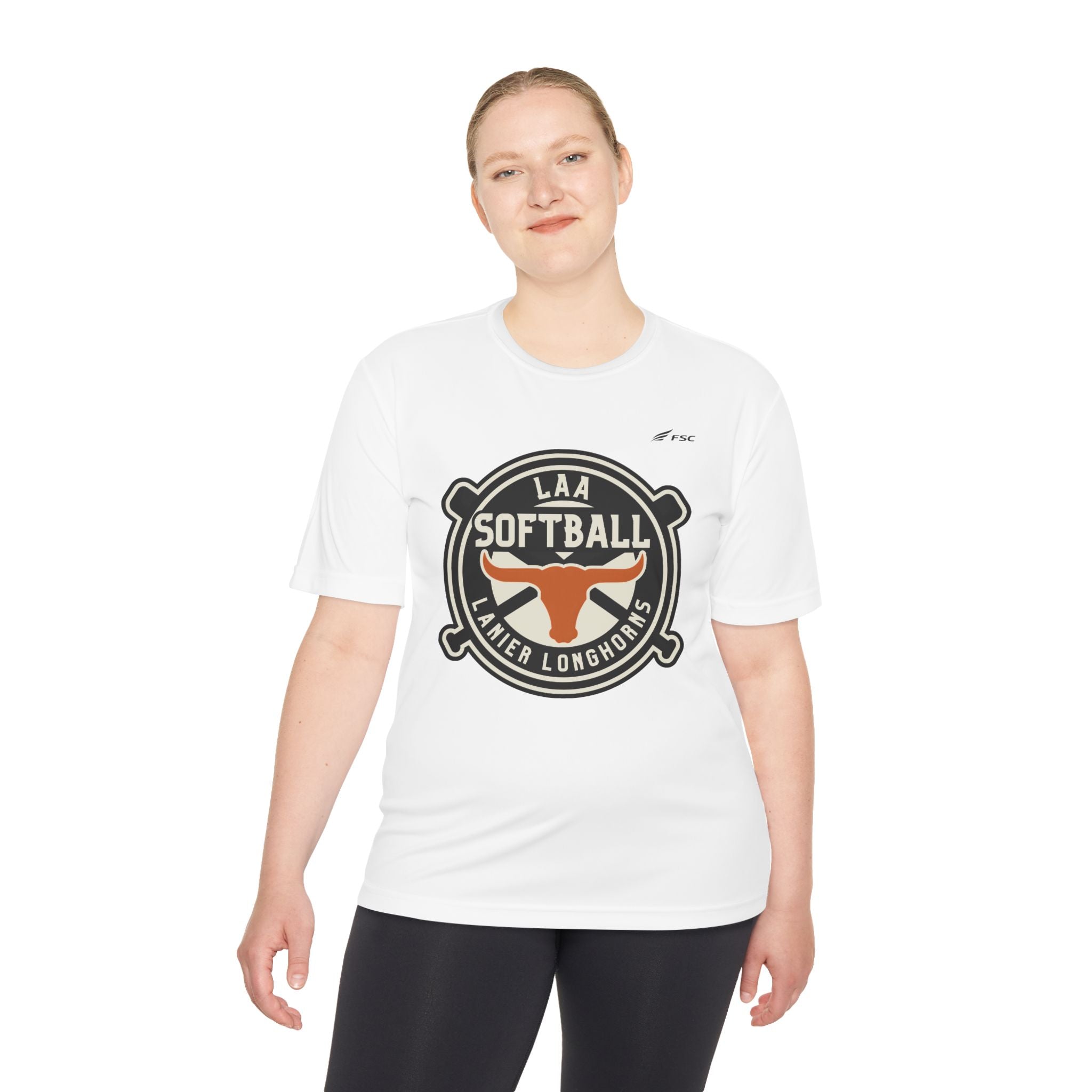 LAA Softball Lanier Longhorns Performance Tee | Lightweight Moisture-Wicking Game Day Shirt