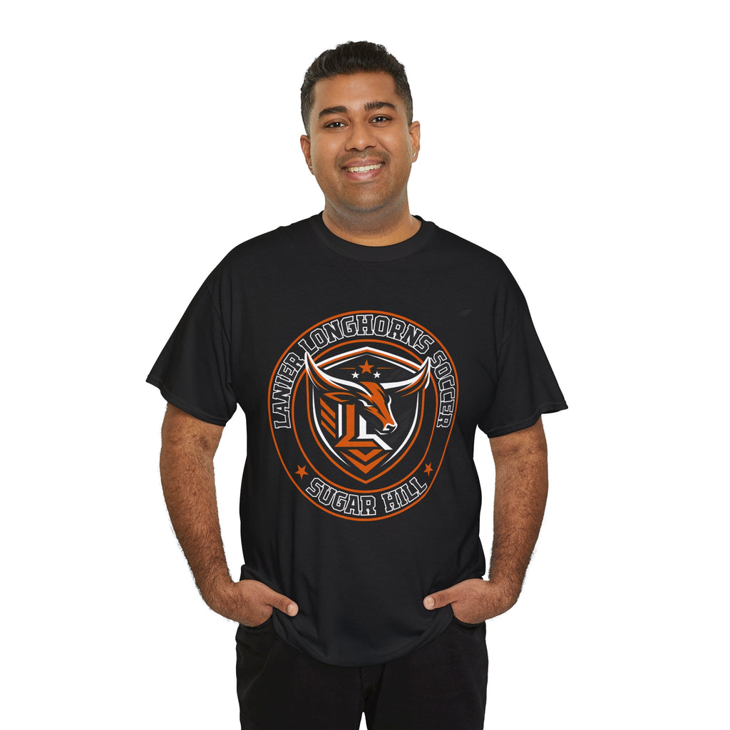 Lanier Longhorns Soccer Adult Tee | Unisex Heavy Cotton Shirt
