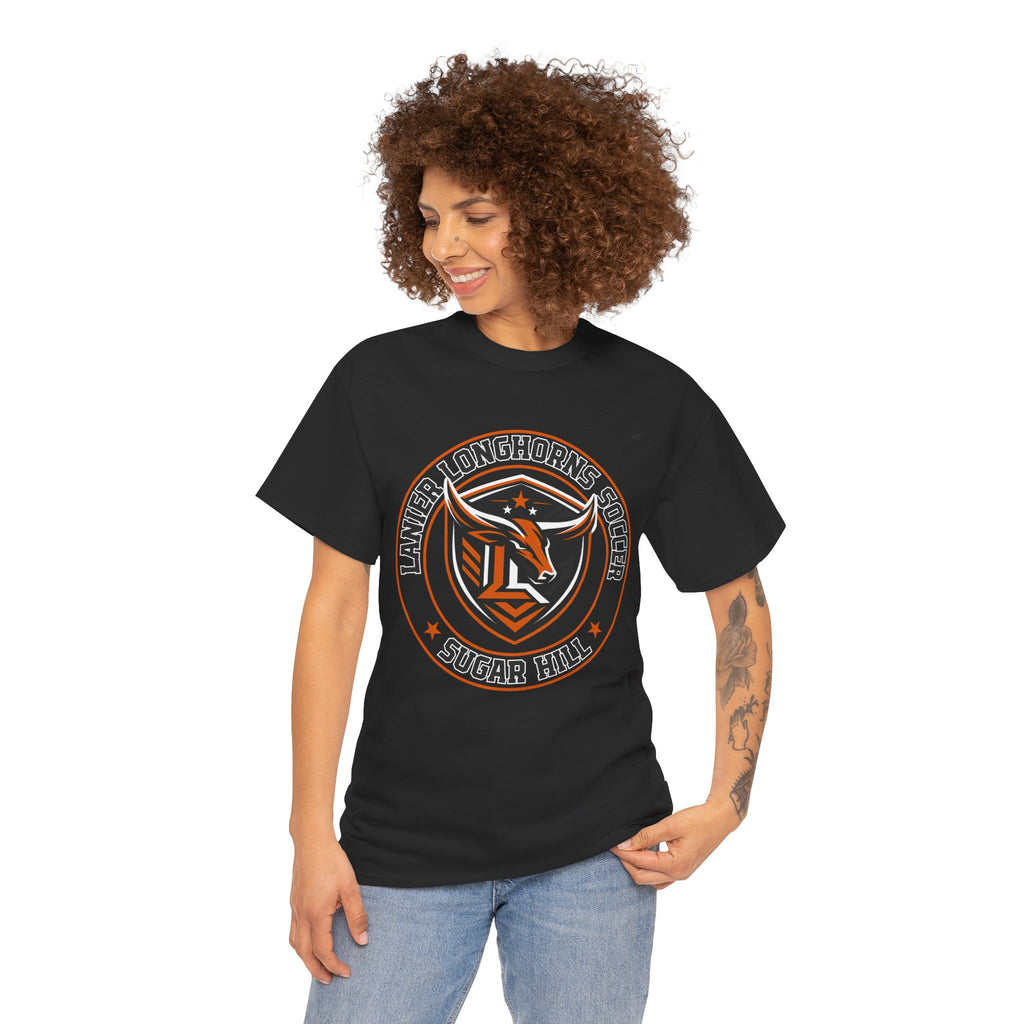 Lanier Longhorns Soccer Adult Tee | Unisex Heavy Cotton Shirt